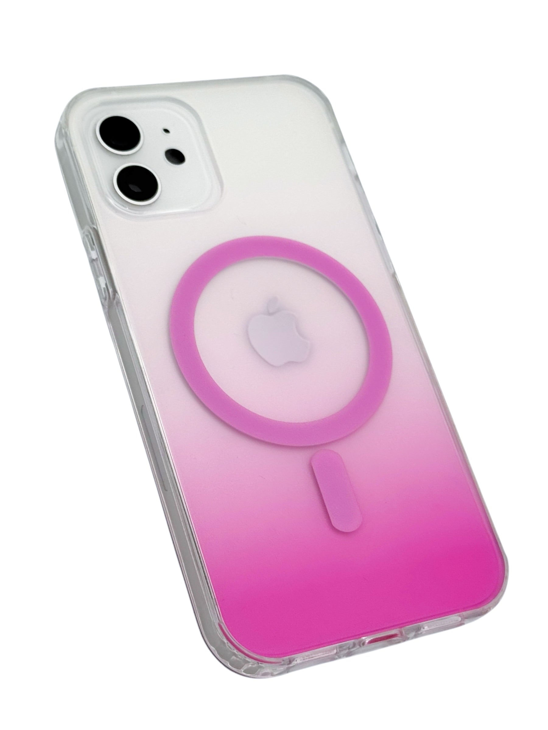 Funda Para iPhone 12 (6.1) Y 12 Pro (6.1) Rígida Con Magsafe Efecto Degradado rosa