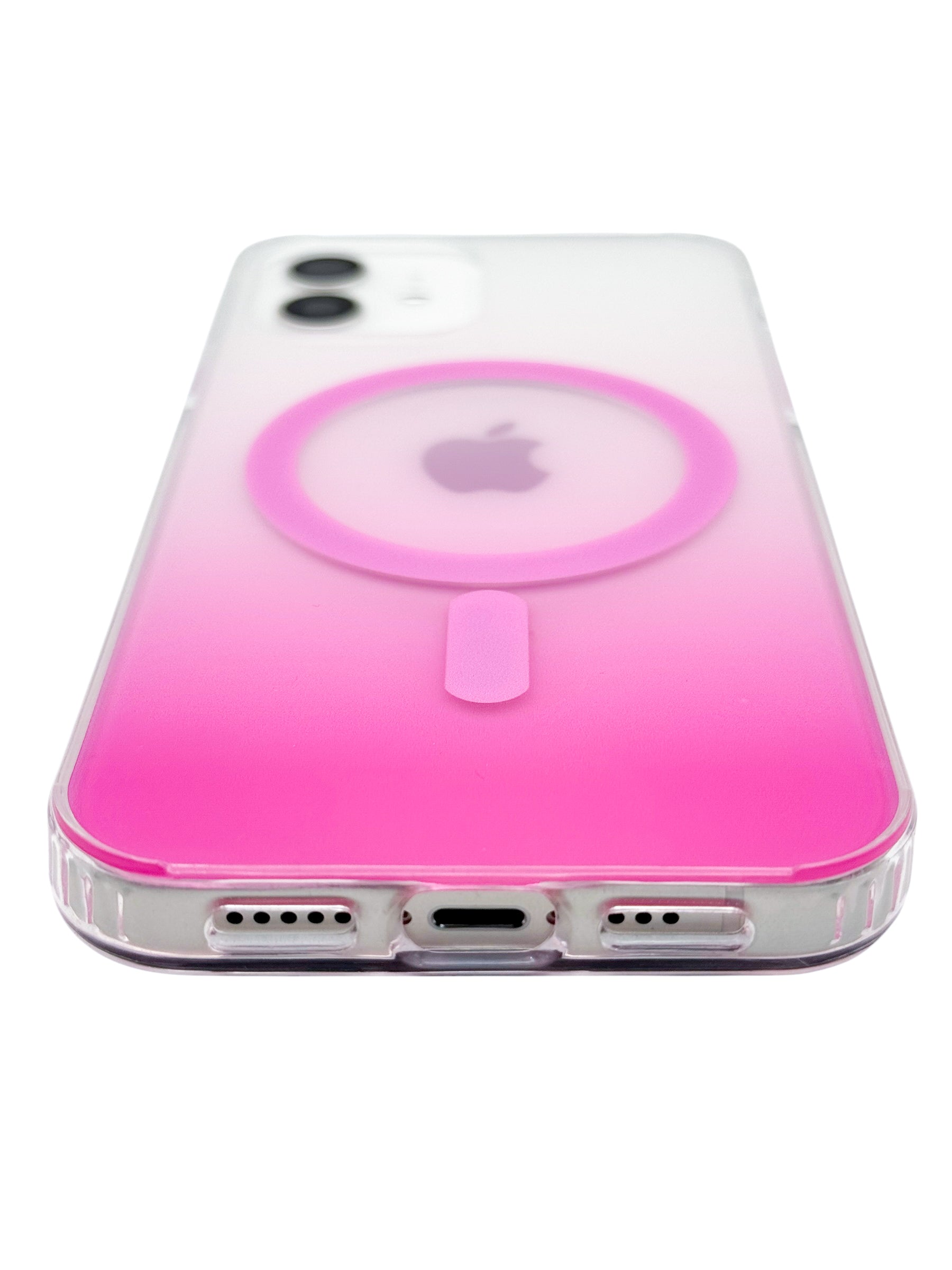 Funda Para iPhone 12 (6.1) Y 12 Pro (6.1) Rígida Con Magsafe Efecto Degradado rosa