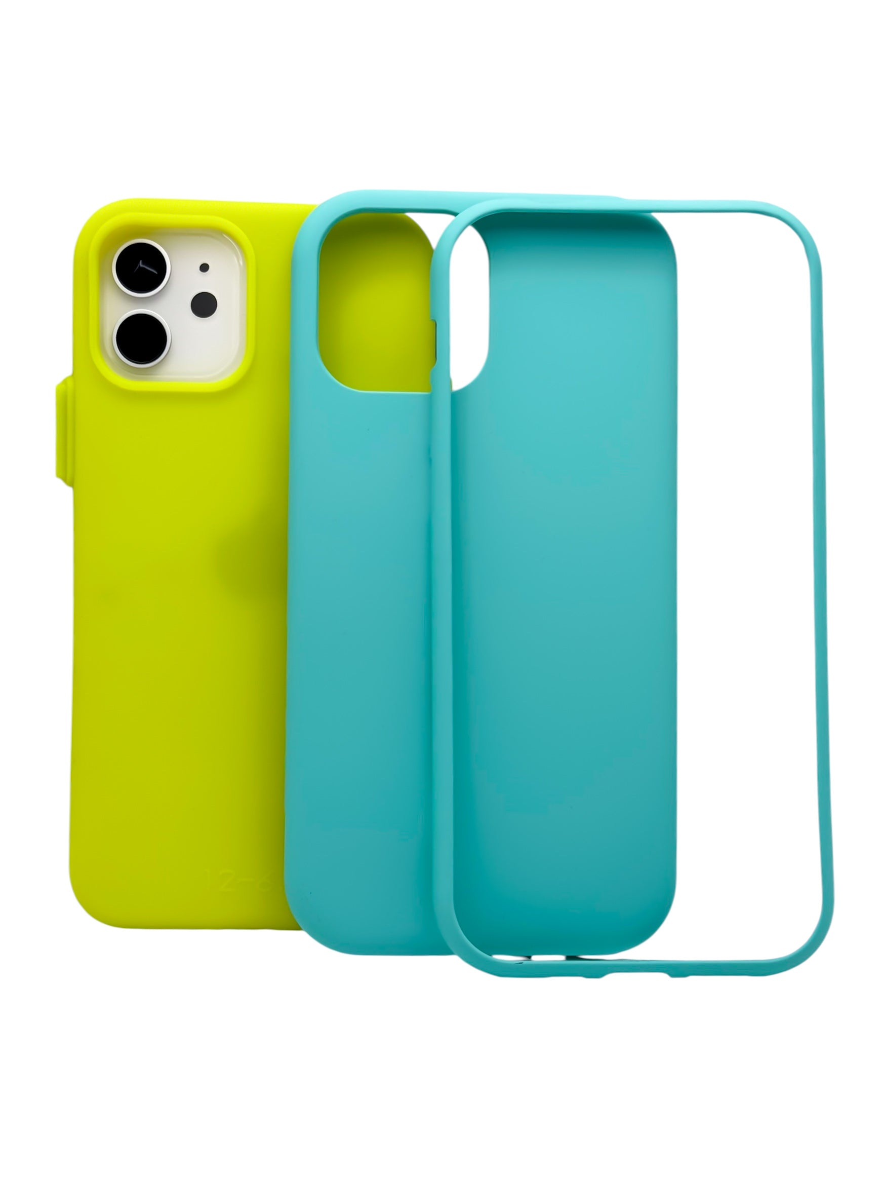 Funda Para iPhone 12 (6.1) Y 12 Pro (6.1) con marco frontal desarmable color Azul turquesa