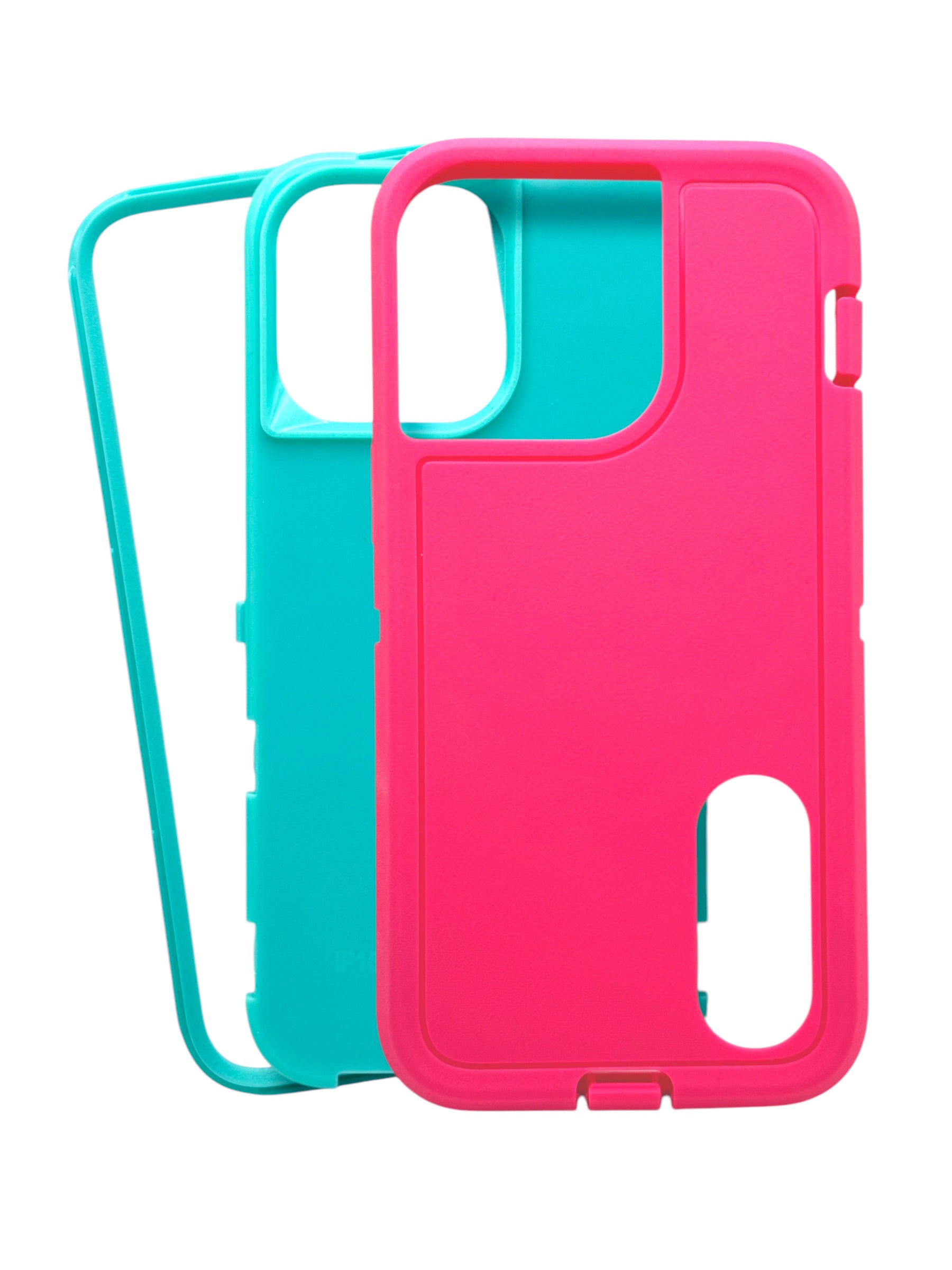 Funda para iPhone 15 pro max uso rudo extremo 3 en 1 con base de apoyo Rosa