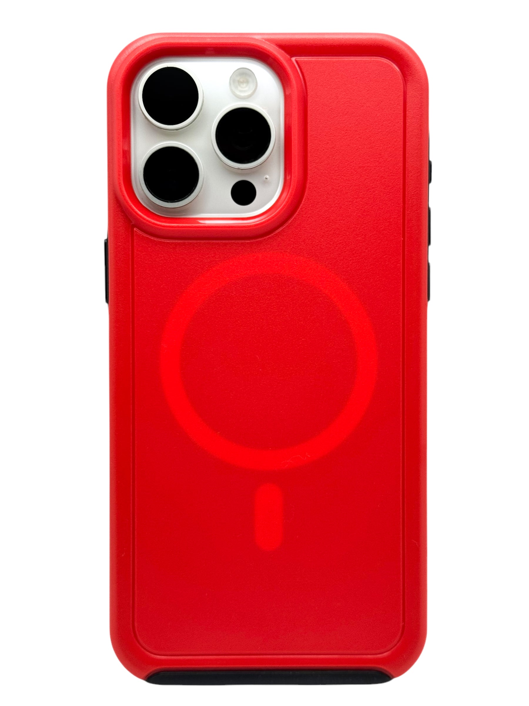 Funda para iPhone 15 pro max Rigida con aro magsafe Roja