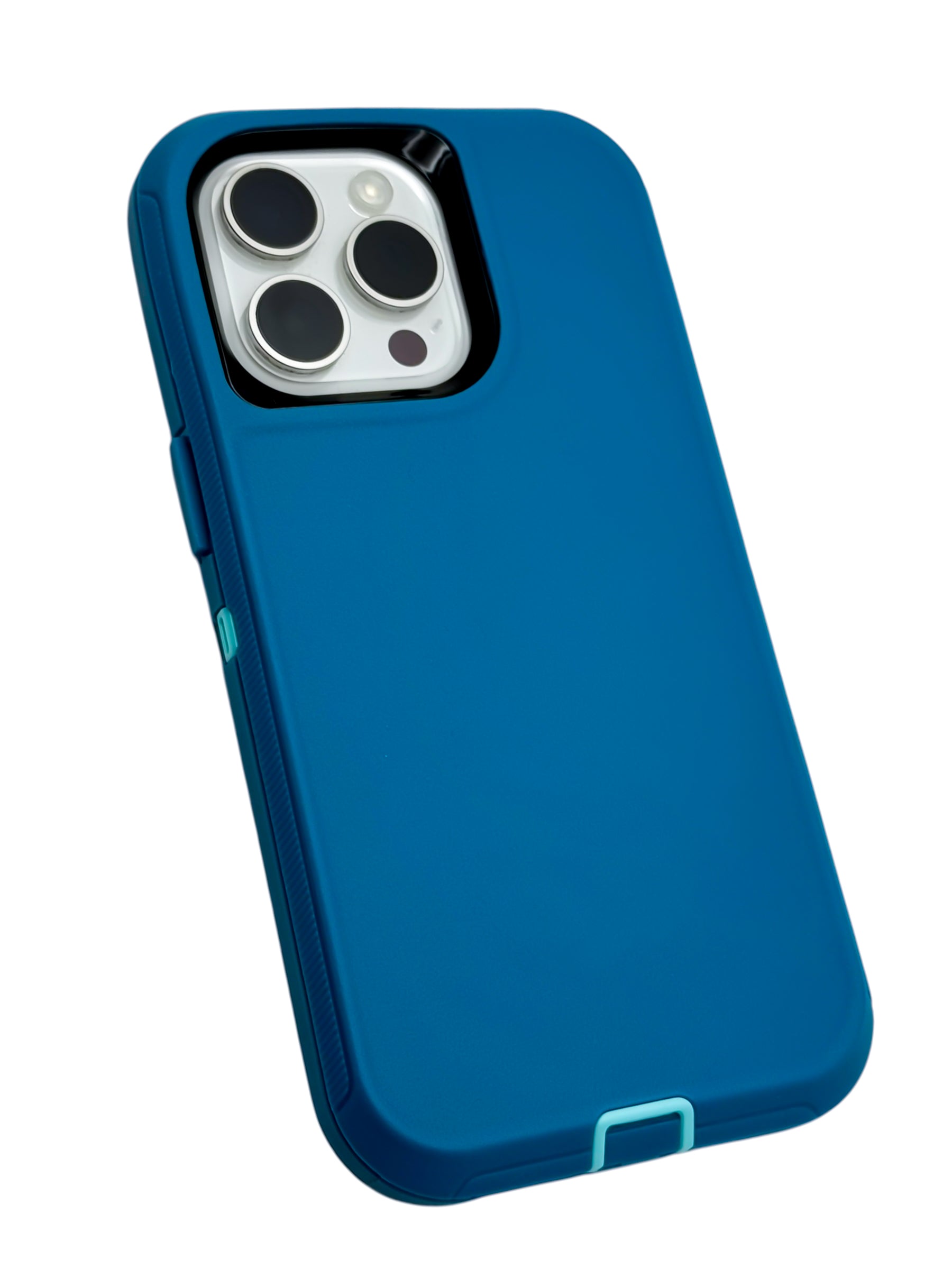 Funda para iPhone 15 pro normal uso rudo extremo 3 en 1 color azul