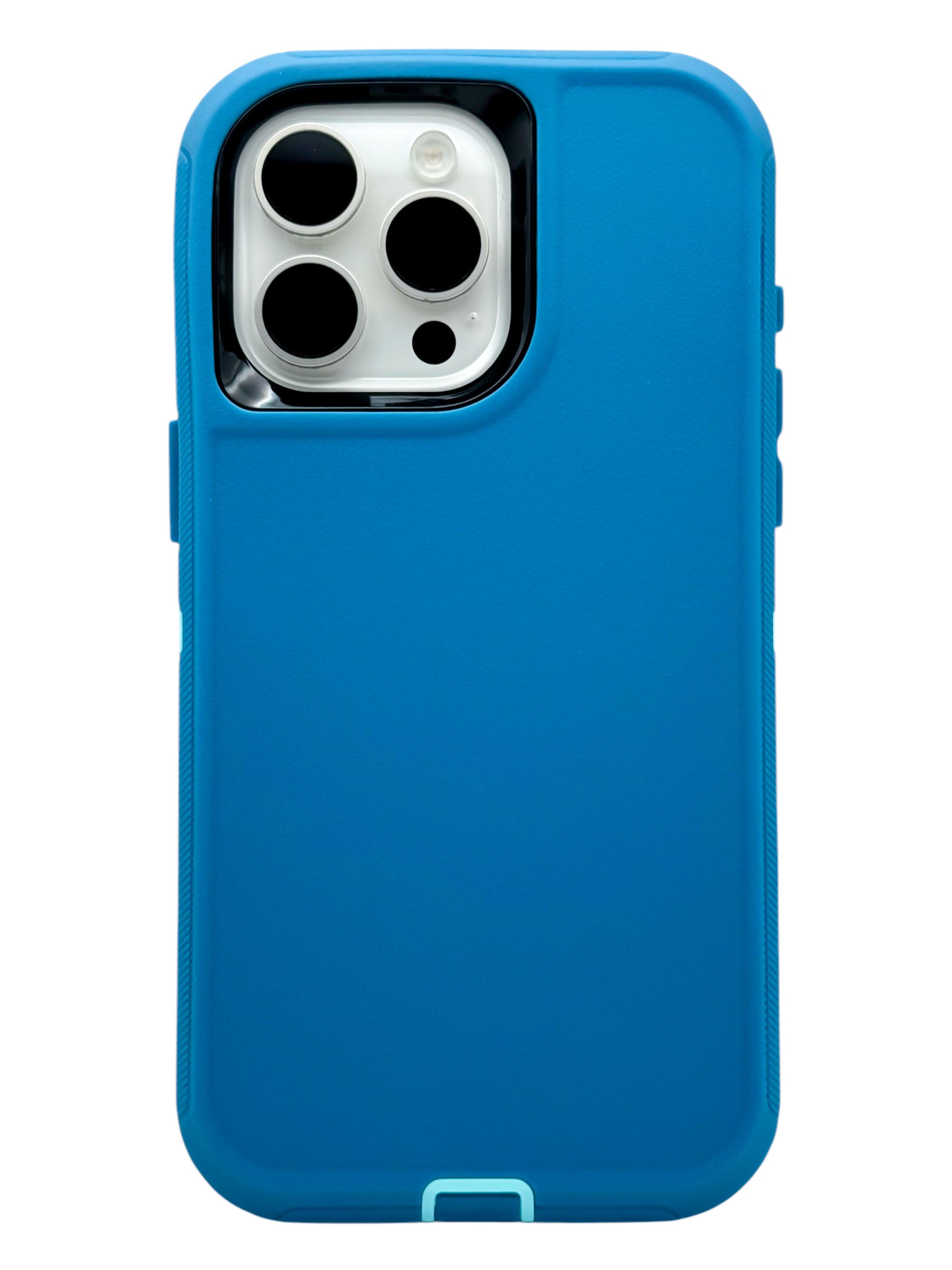Funda para iPhone 15 pro max uso rudo extremo 3 en 1 color azul