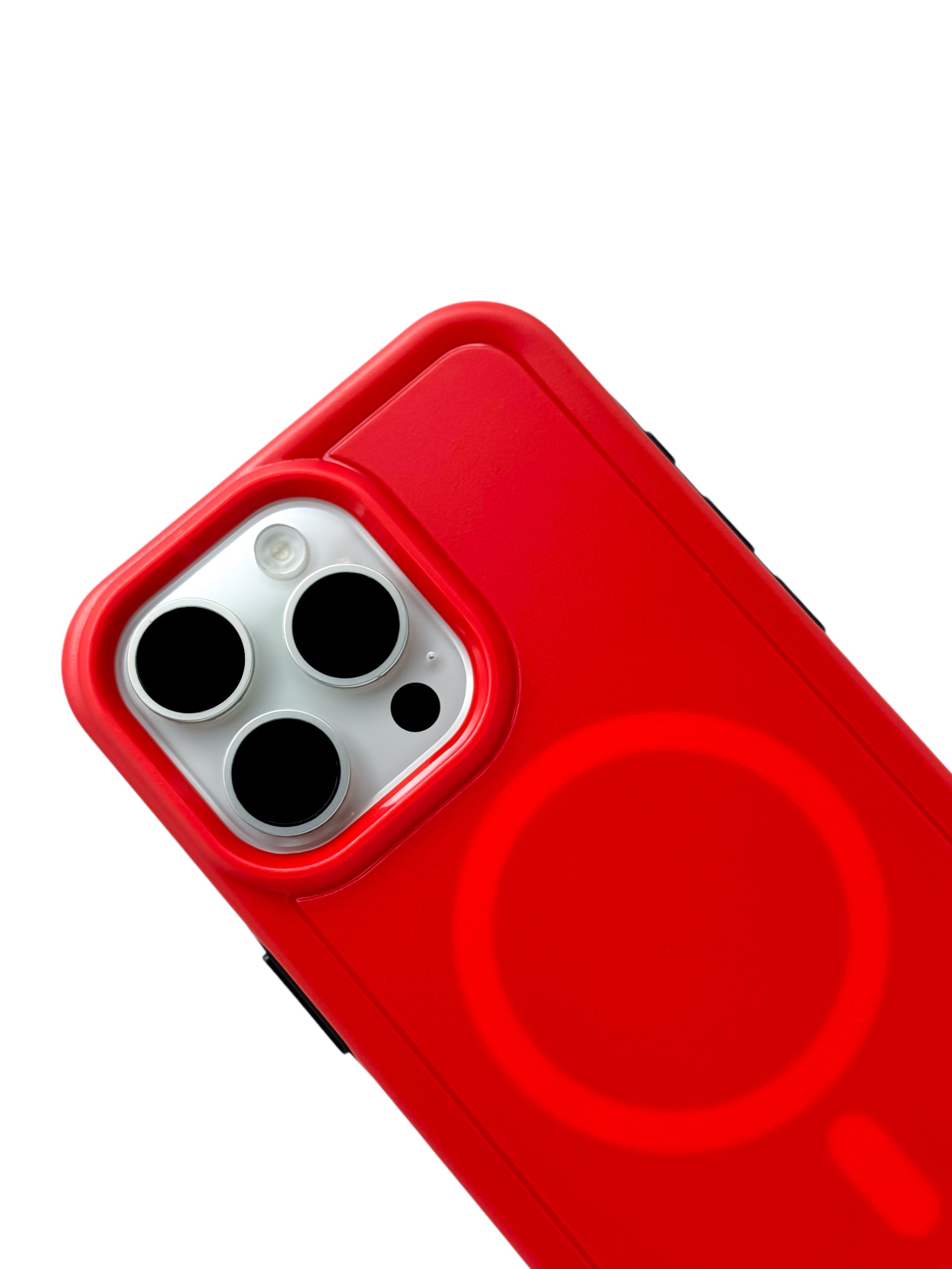 Funda para iPhone 15 pro max Rigida con aro magsafe Roja