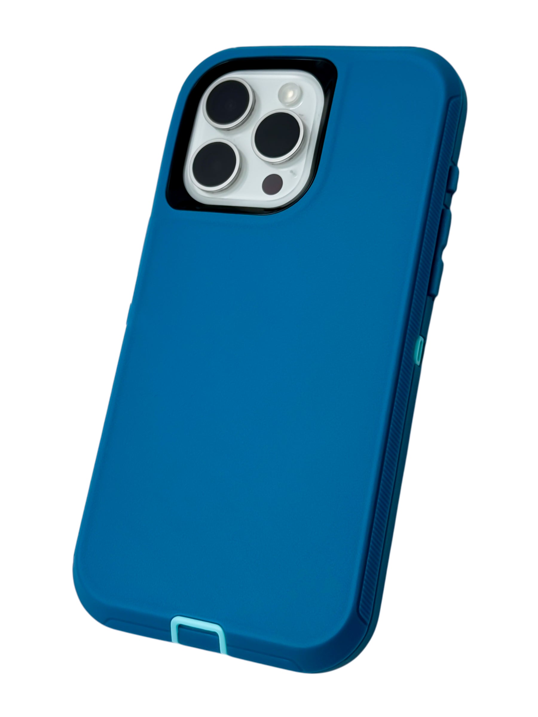 Funda para iPhone 15 pro normal uso rudo extremo 3 en 1 color azul