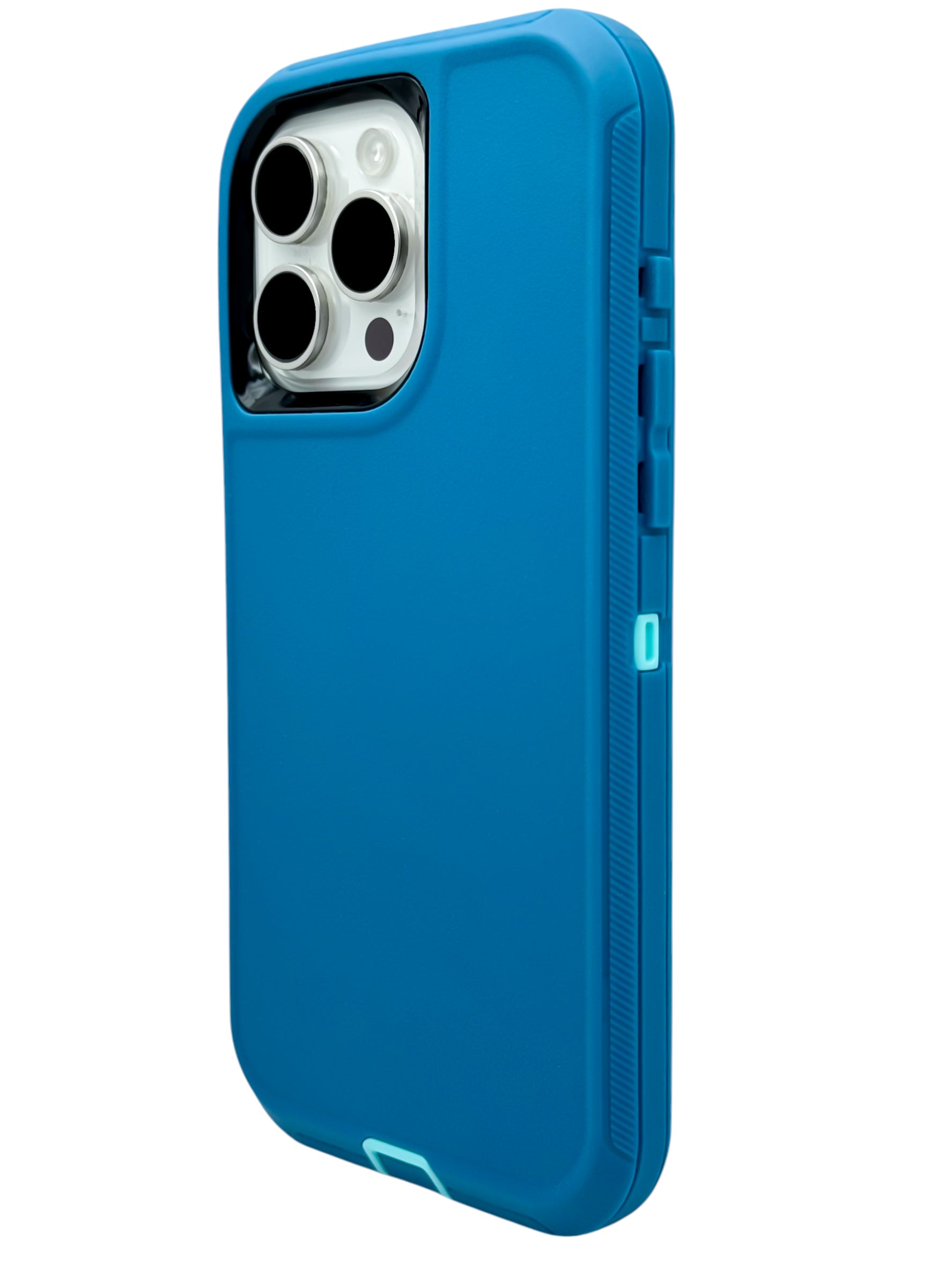 Funda para iPhone 15 pro normal uso rudo extremo 3 en 1 color azul