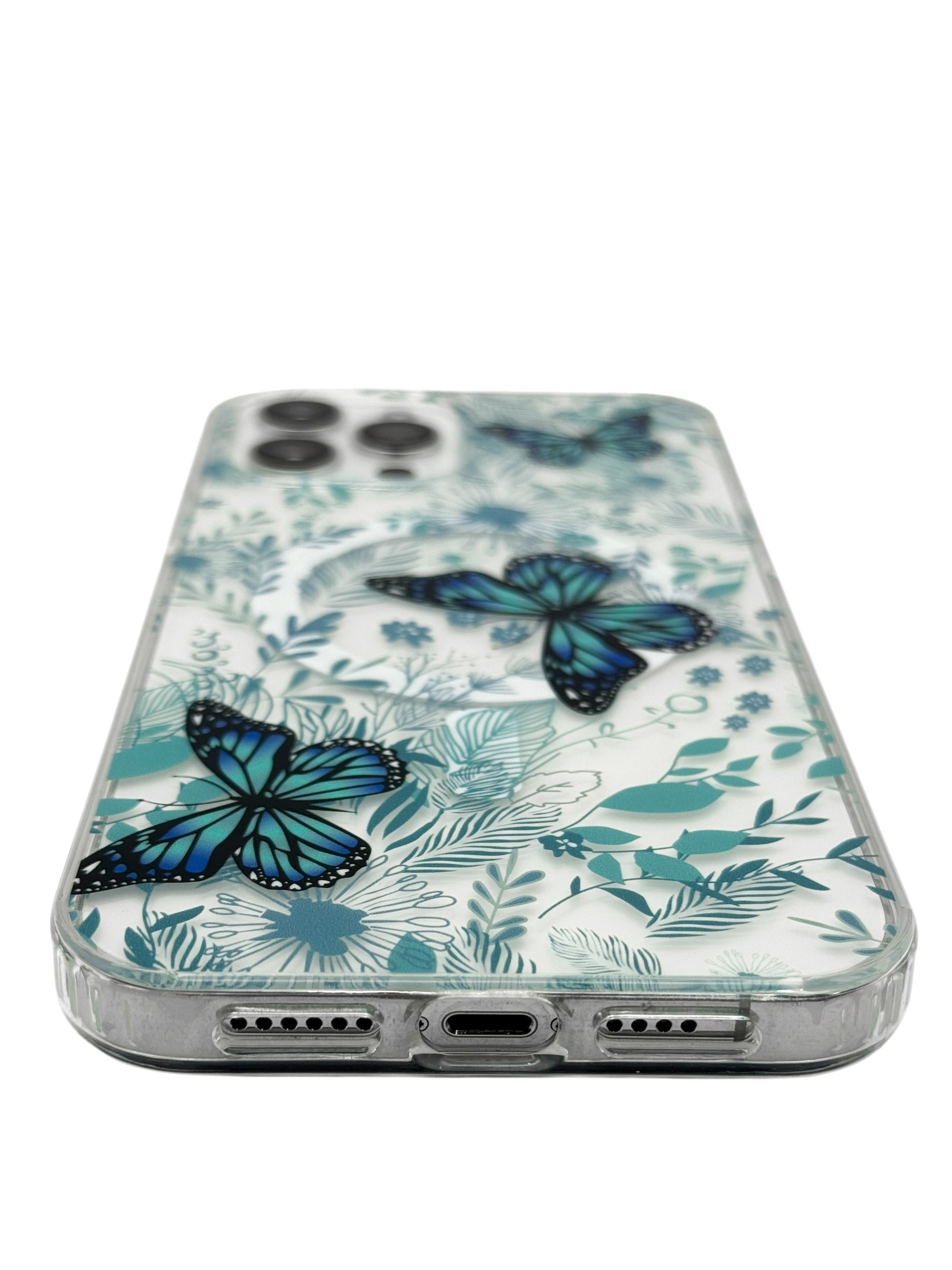 Funda para iPhone 12 PRO MAX (6.7) con Magsafe diseño Mariposas azules