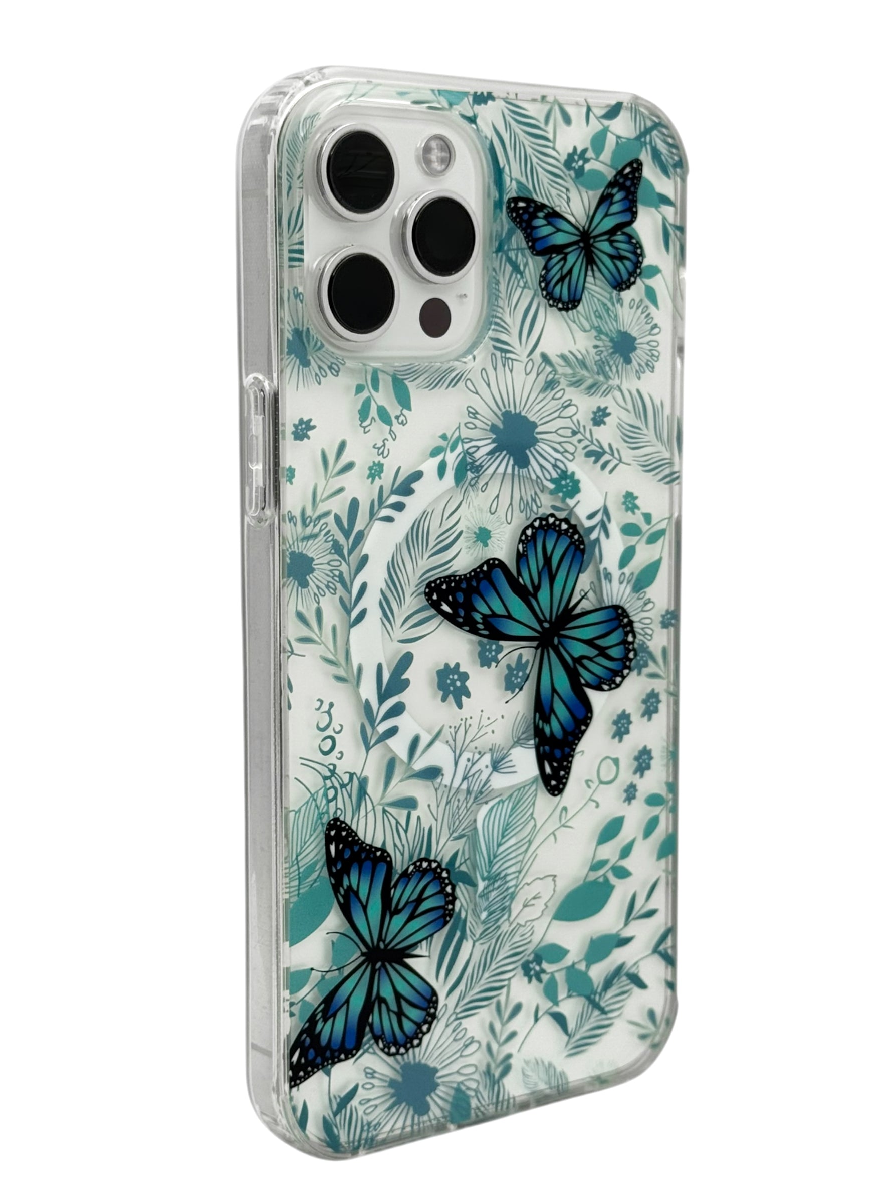 Funda para iPhone 12 PRO MAX (6.7) con Magsafe diseño Mariposas azules