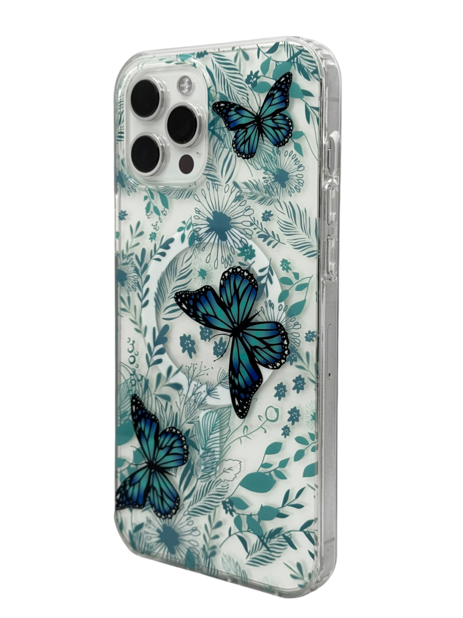 Funda para iPhone 12 PRO MAX (6.7) con Magsafe diseño Mariposas azules