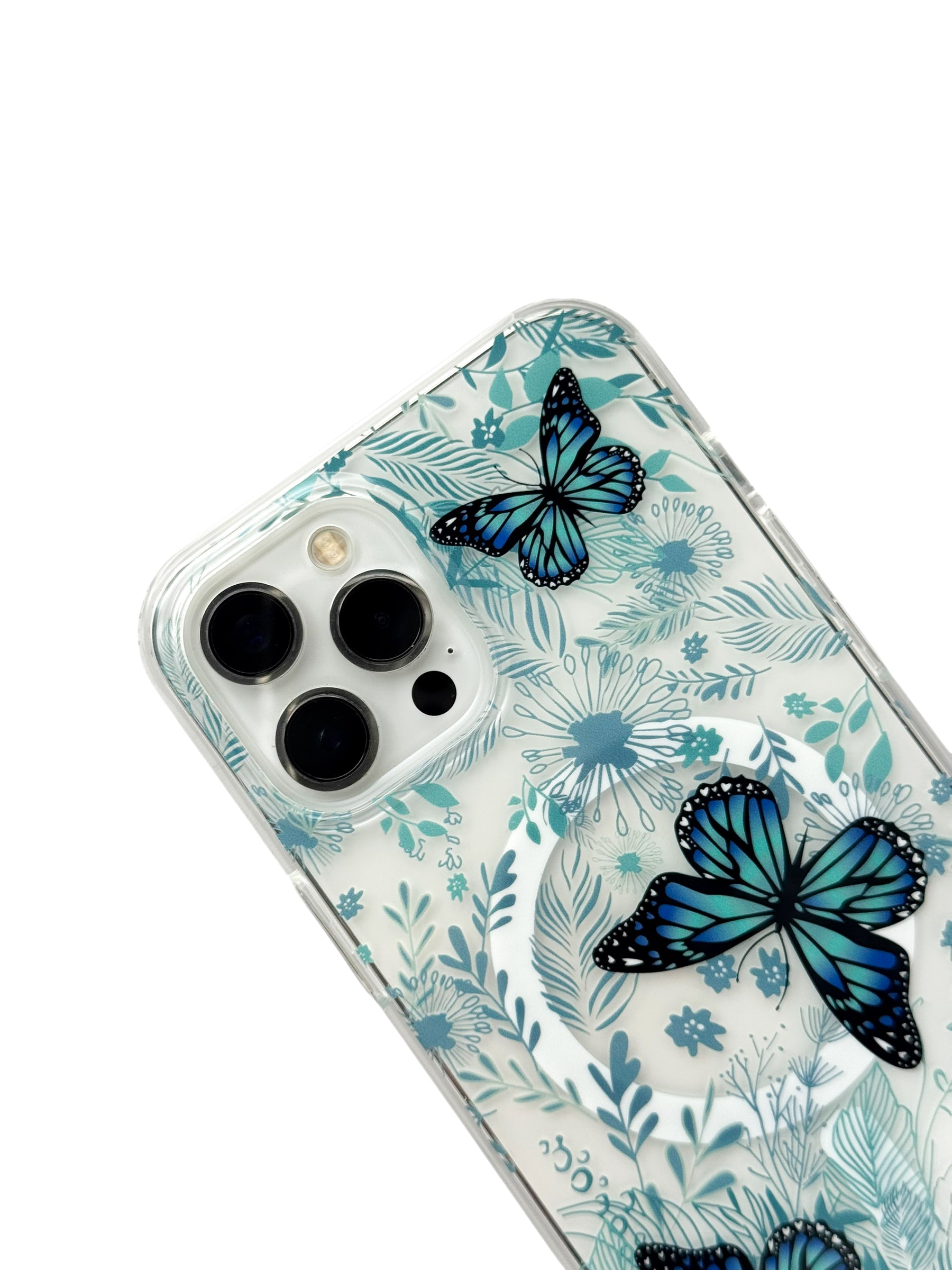 Funda para iPhone 12 PRO MAX (6.7) con Magsafe diseño Mariposas azules