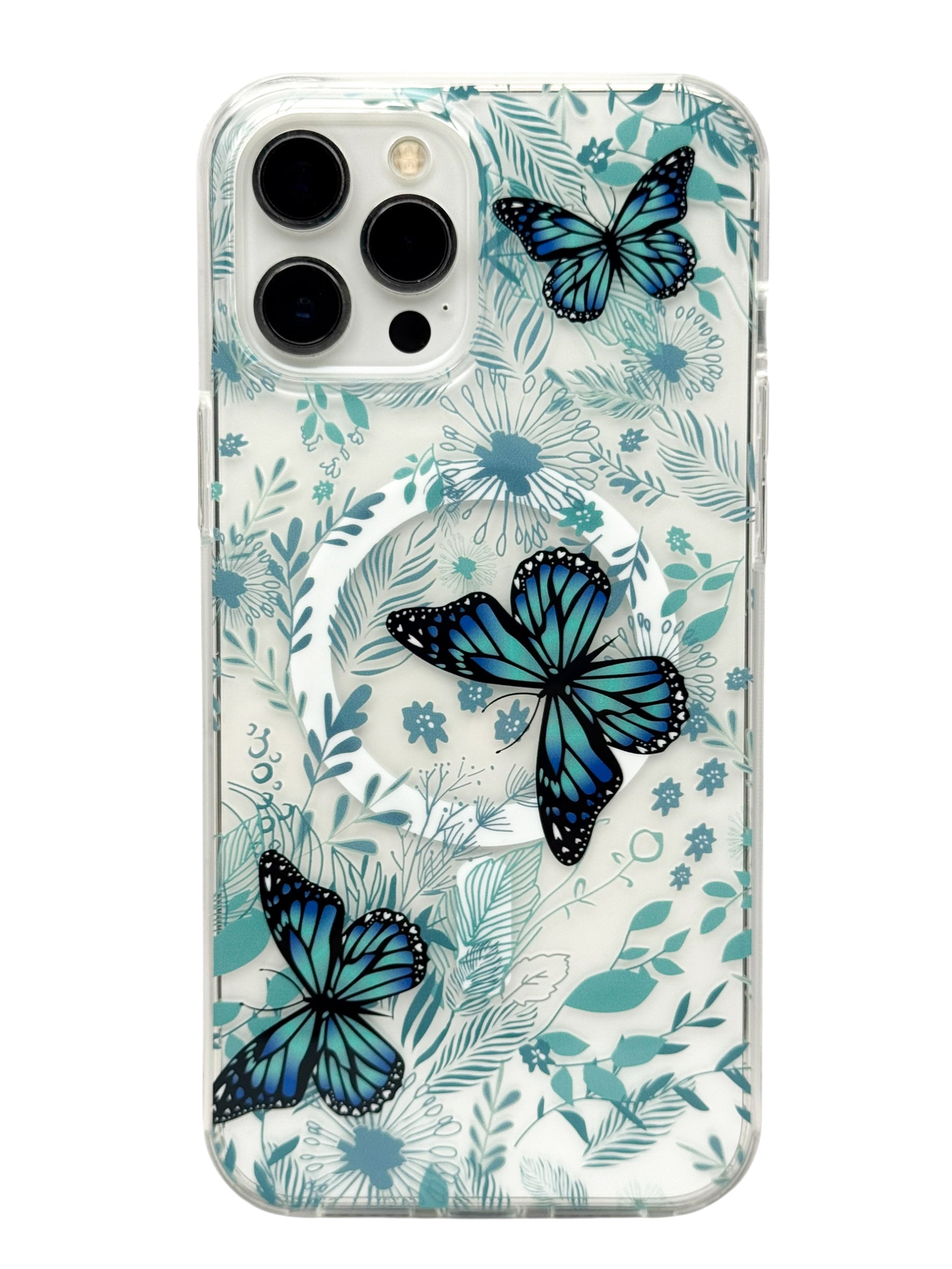 Funda para iPhone 12 PRO MAX (6.7) con Magsafe diseño Mariposas azules