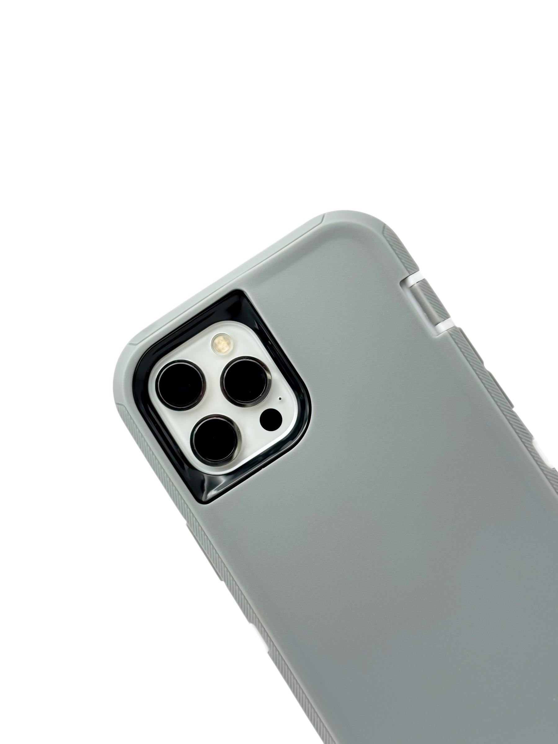 Funda para iPhone 12 PRO MAX (6.7) uso rudo extremo 3 en 1 color gris