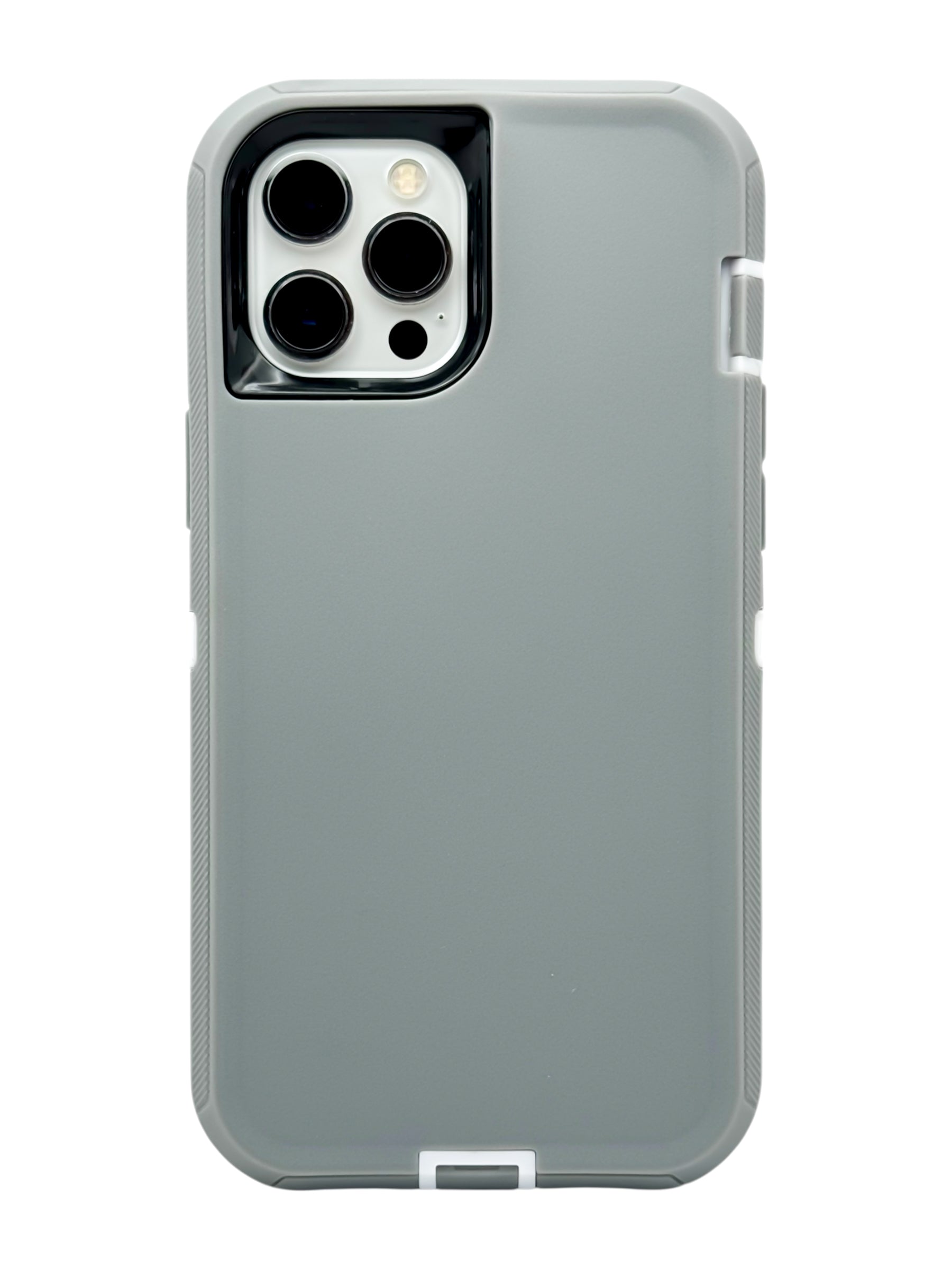 Funda para iPhone 12 PRO MAX (6.7) uso rudo extremo 3 en 1 color gris