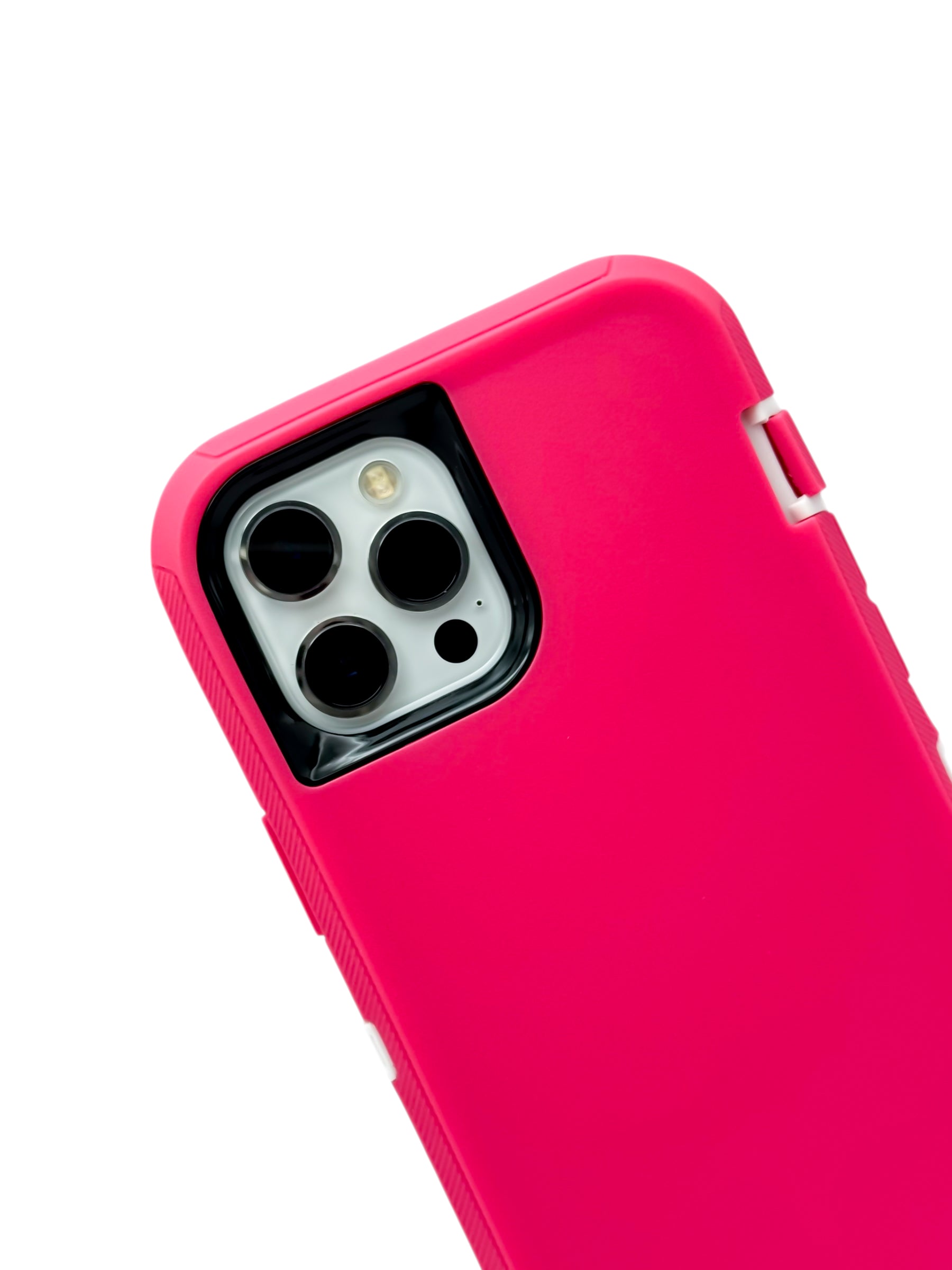 Funda para iPhone 12 PRO MAX (6.7) uso rudo extremo 3 en 1 color rosa