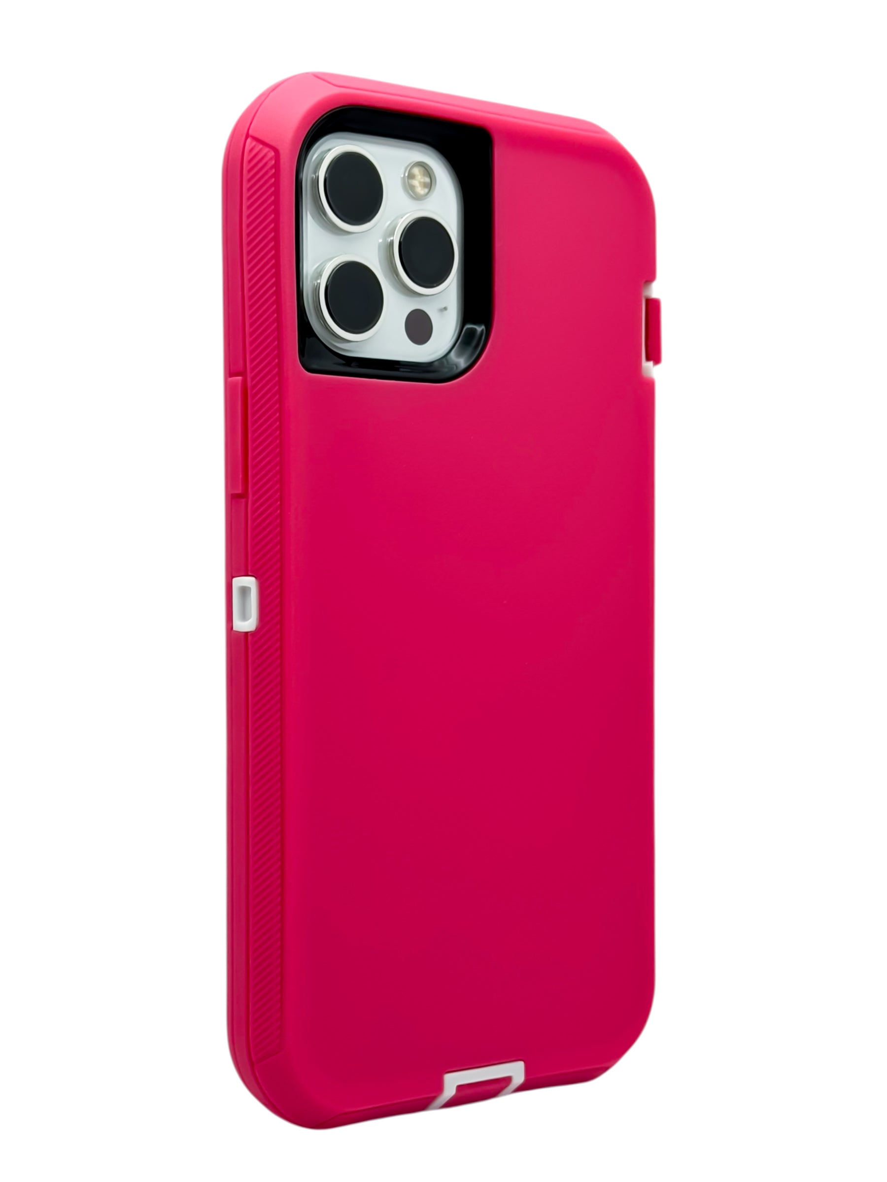 Funda para iPhone 12 PRO MAX (6.7) uso rudo extremo 3 en 1 color rosa