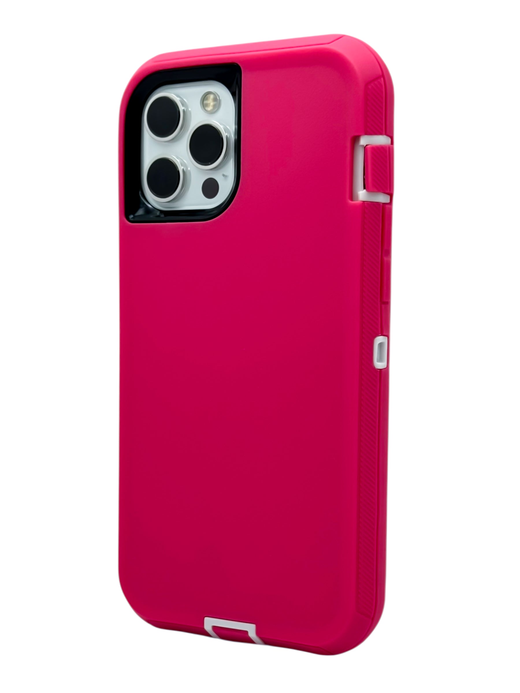 Funda para iPhone 12 PRO MAX (6.7) uso rudo extremo 3 en 1 color rosa
