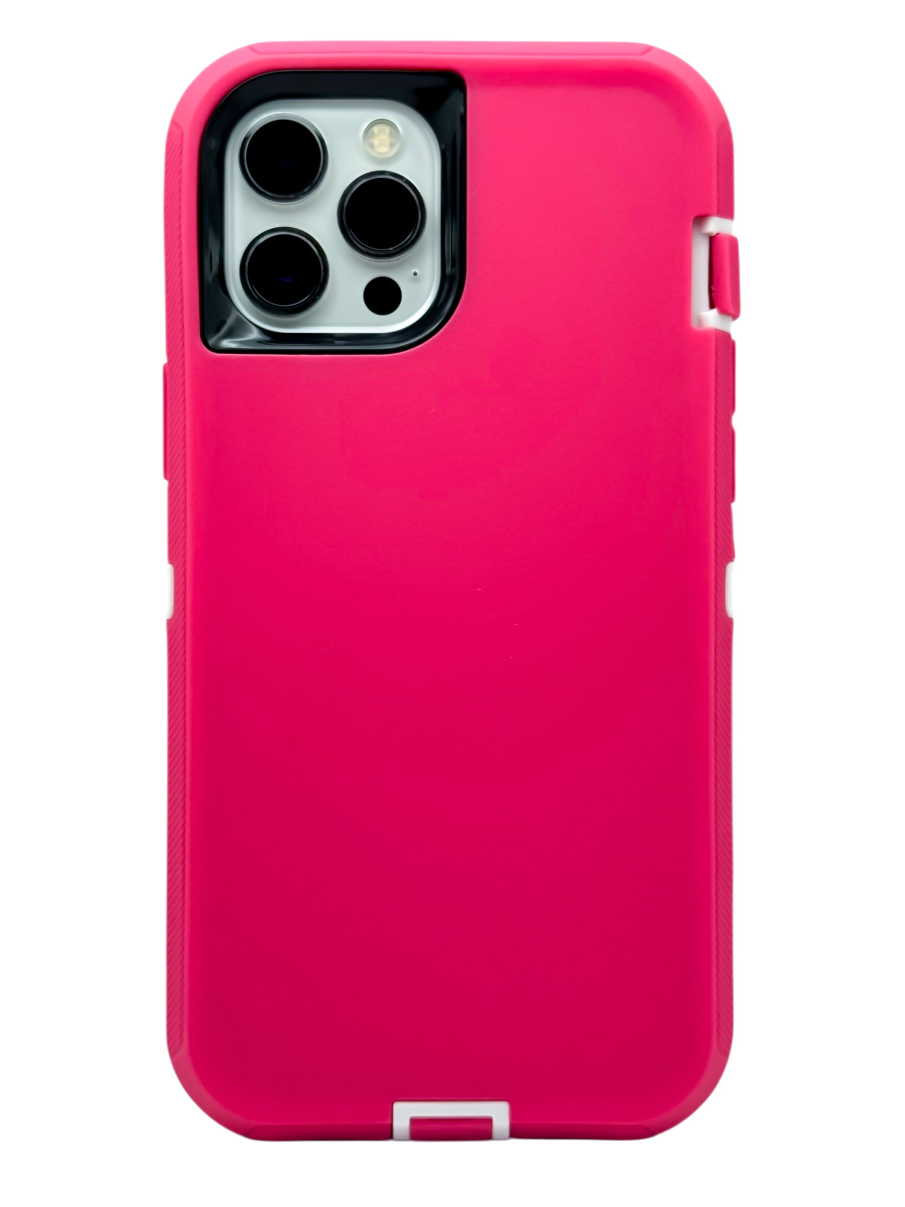 Funda para iPhone 12 PRO MAX (6.7) uso rudo extremo 3 en 1 color rosa