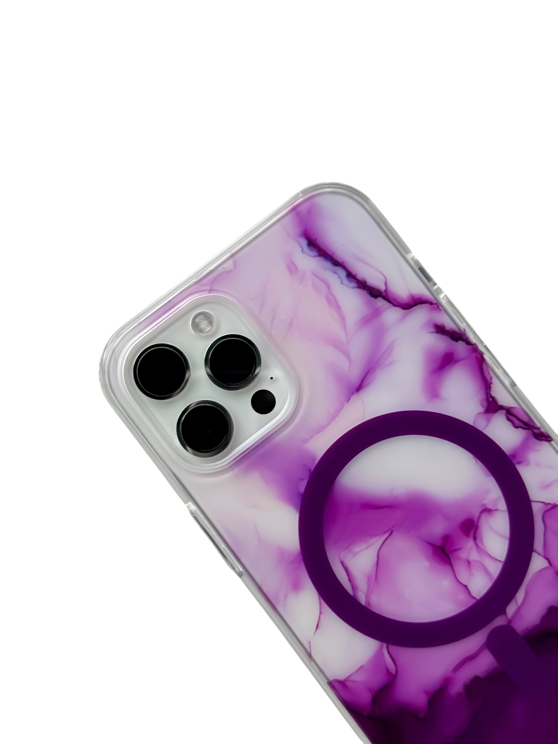 Funda para iPhone 12 PRO MAX (6.7) con Magsafe diseño Humo morado