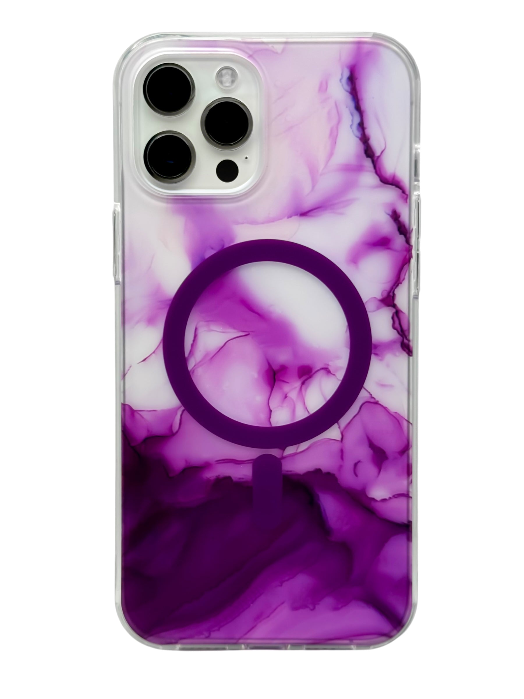 Funda para iPhone 12 PRO MAX (6.7) con Magsafe diseño Humo morado