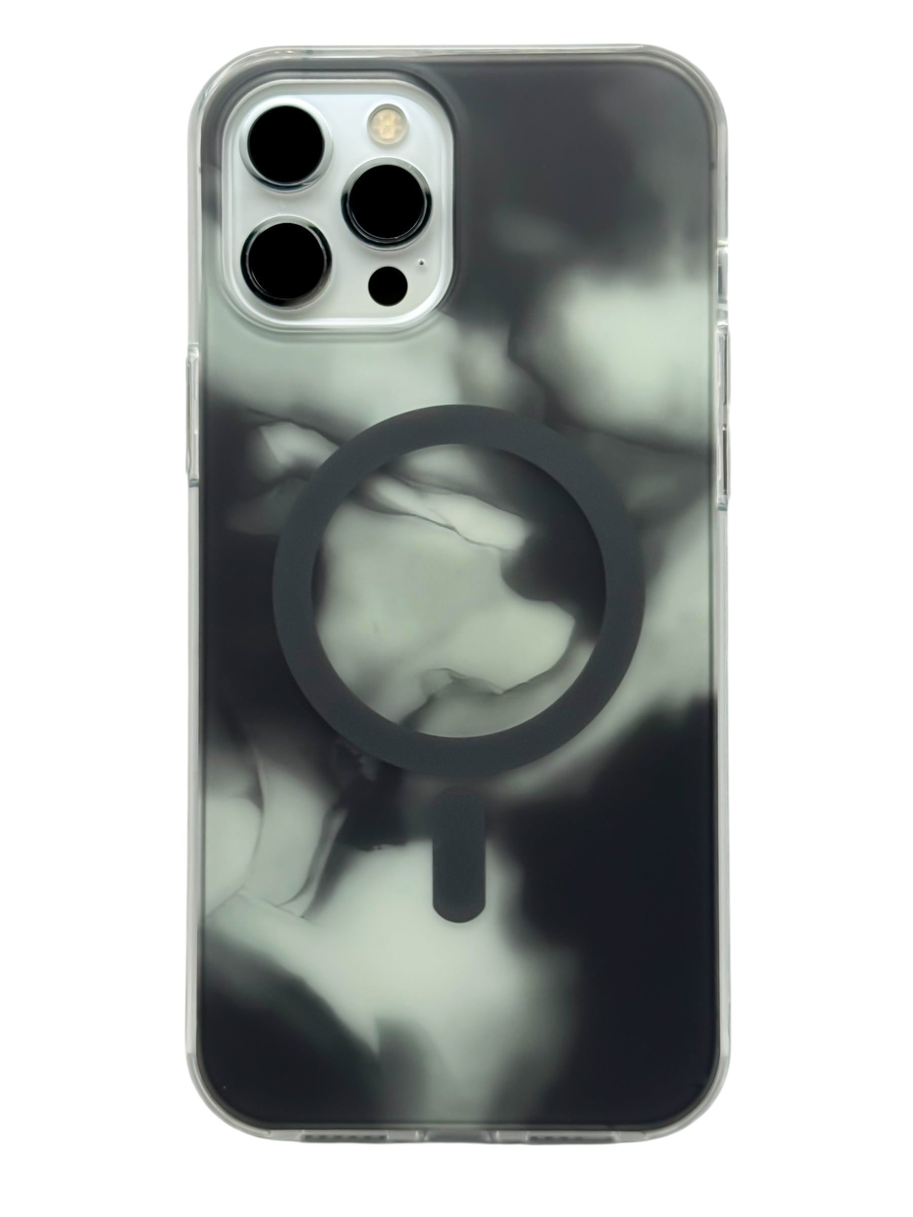 Funda para iPhone 12 PRO MAX (6.7) con Magsafe diseño Humo negro