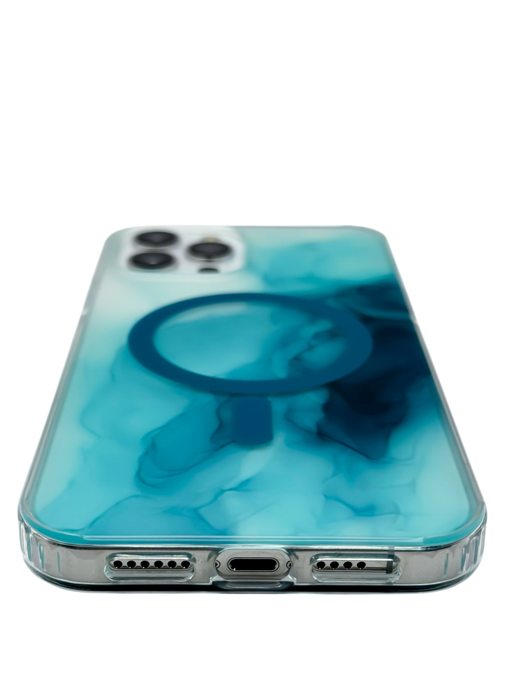 Funda para iPhone 12 PRO MAX (6.7) con Magsafe diseño Humo azul