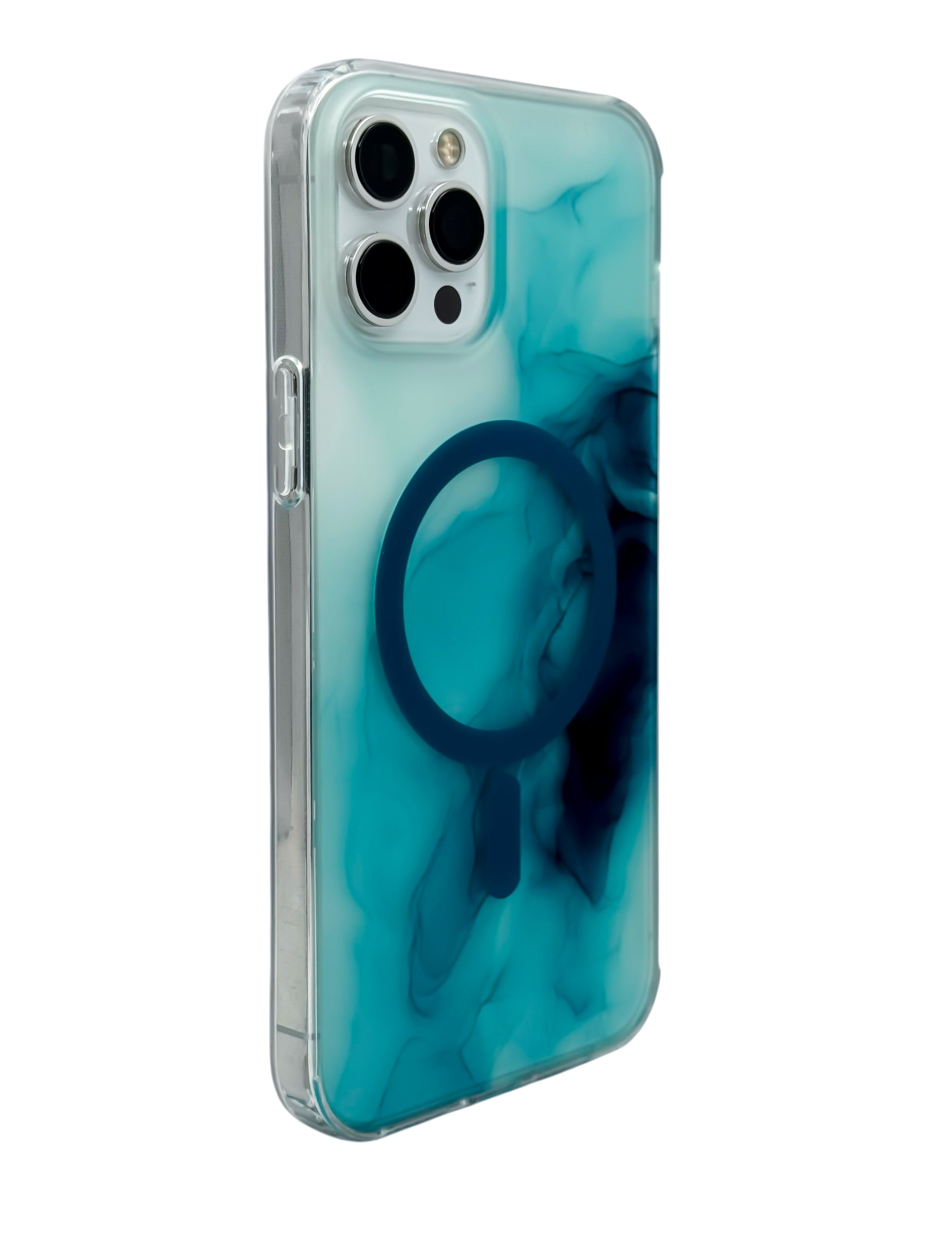 Funda para iPhone 12 PRO MAX (6.7) con Magsafe diseño Humo azul