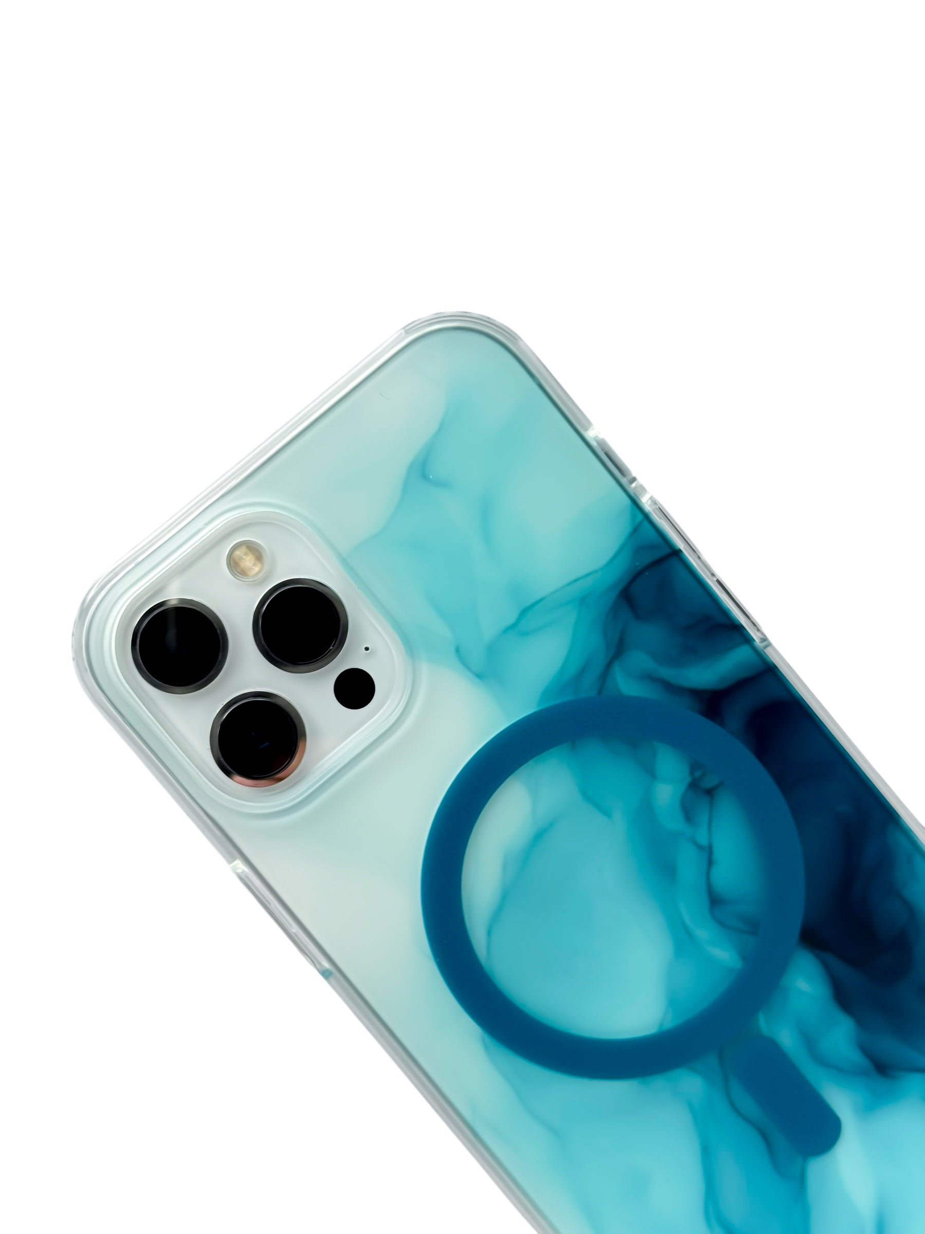 Funda para iPhone 12 PRO MAX (6.7) con Magsafe diseño Humo azul