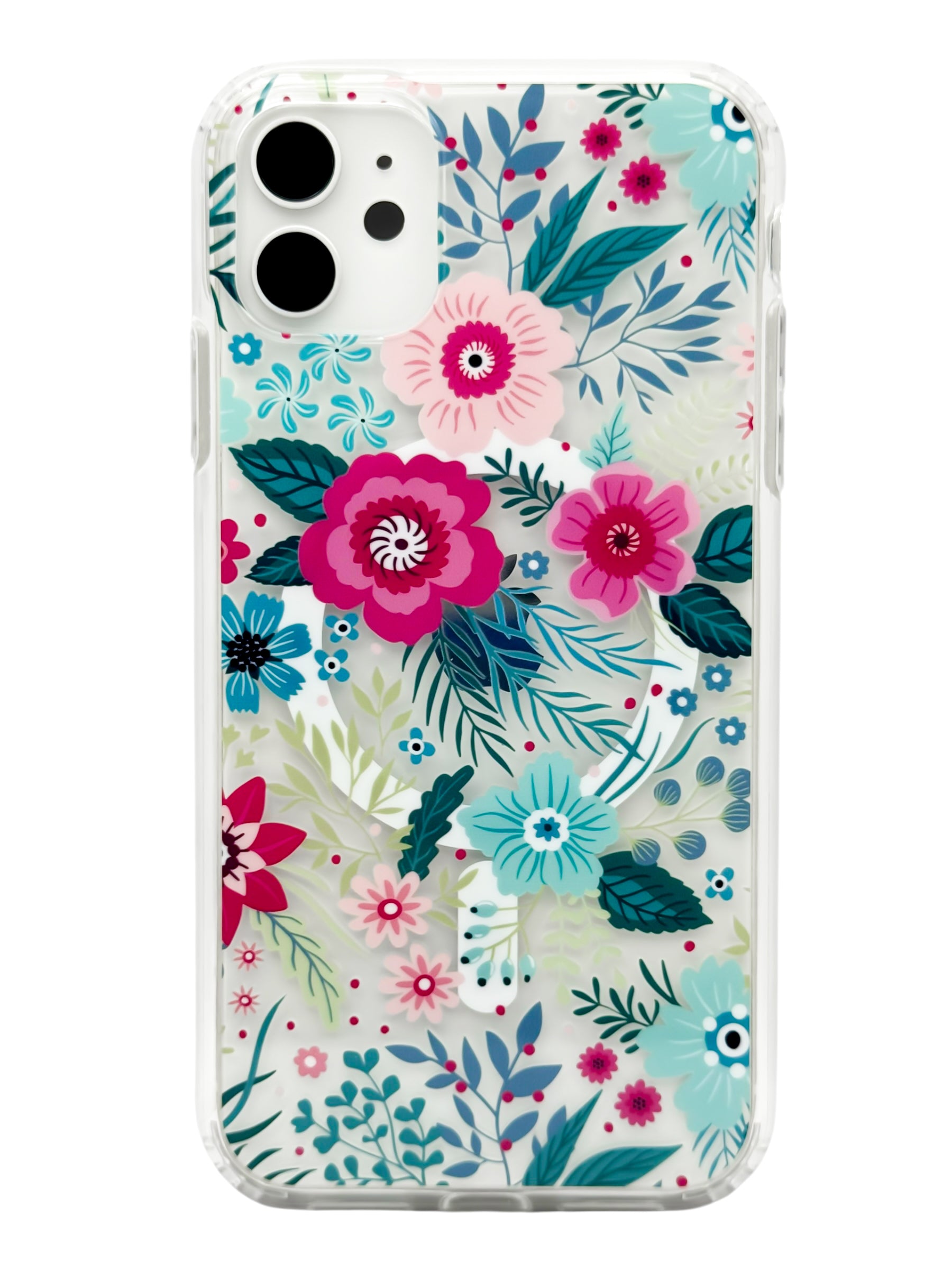 Funda para iPhone 11 normal (6.1) con Magsafe diseño Flores de colores
