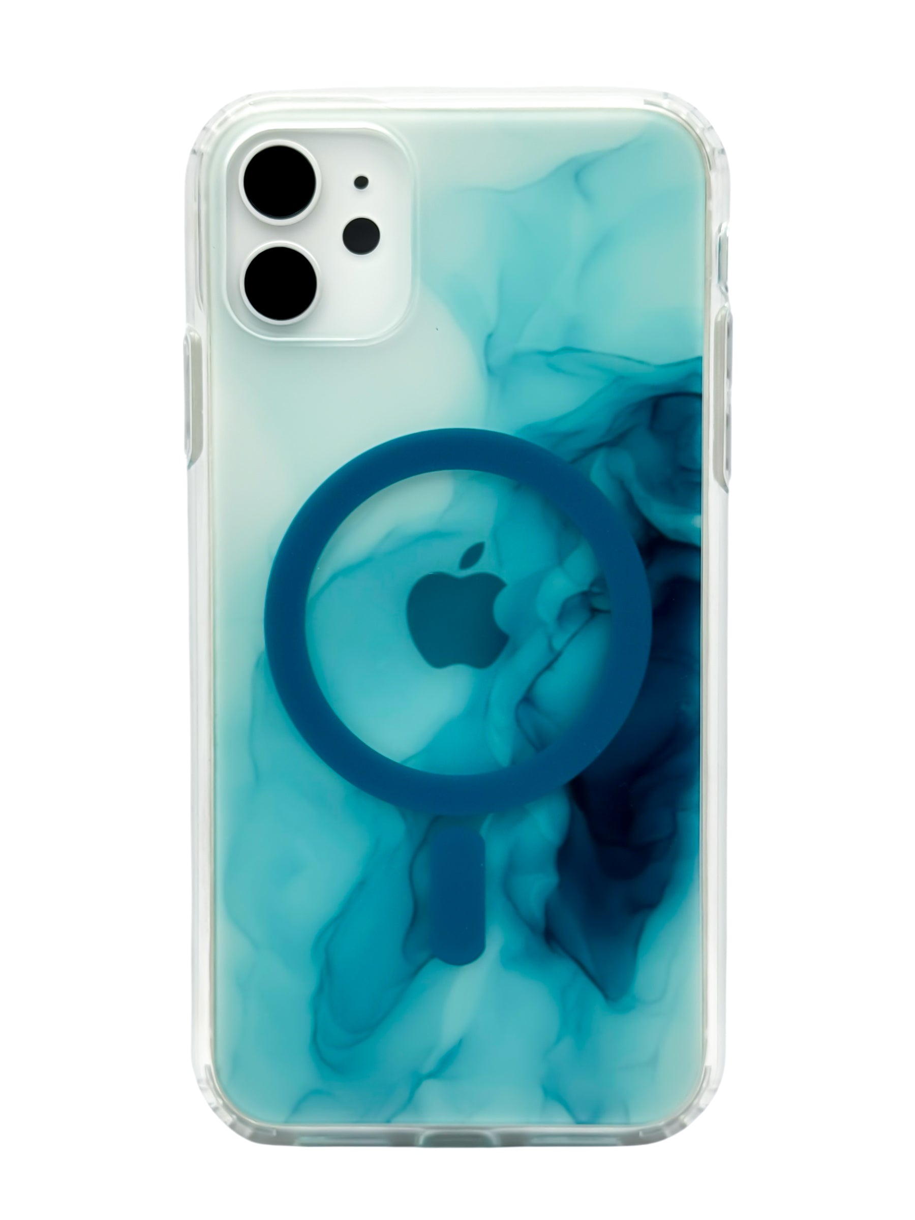 Funda para iPhone 11 normal (6.1) con Magsafe diseño Humo azul