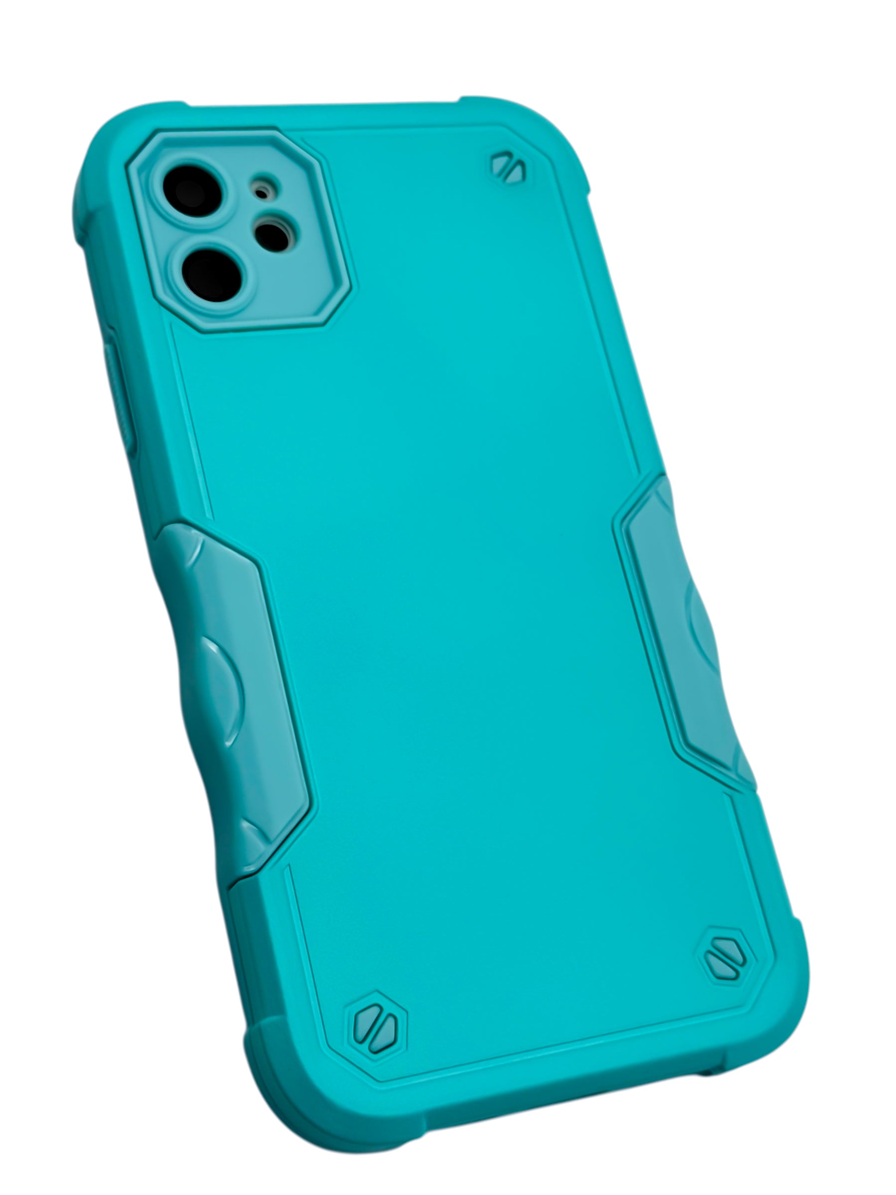 Funda para iPhone 11 normal (6.1) Uso rudo con protección de cámara y agarre ergonómico color menta