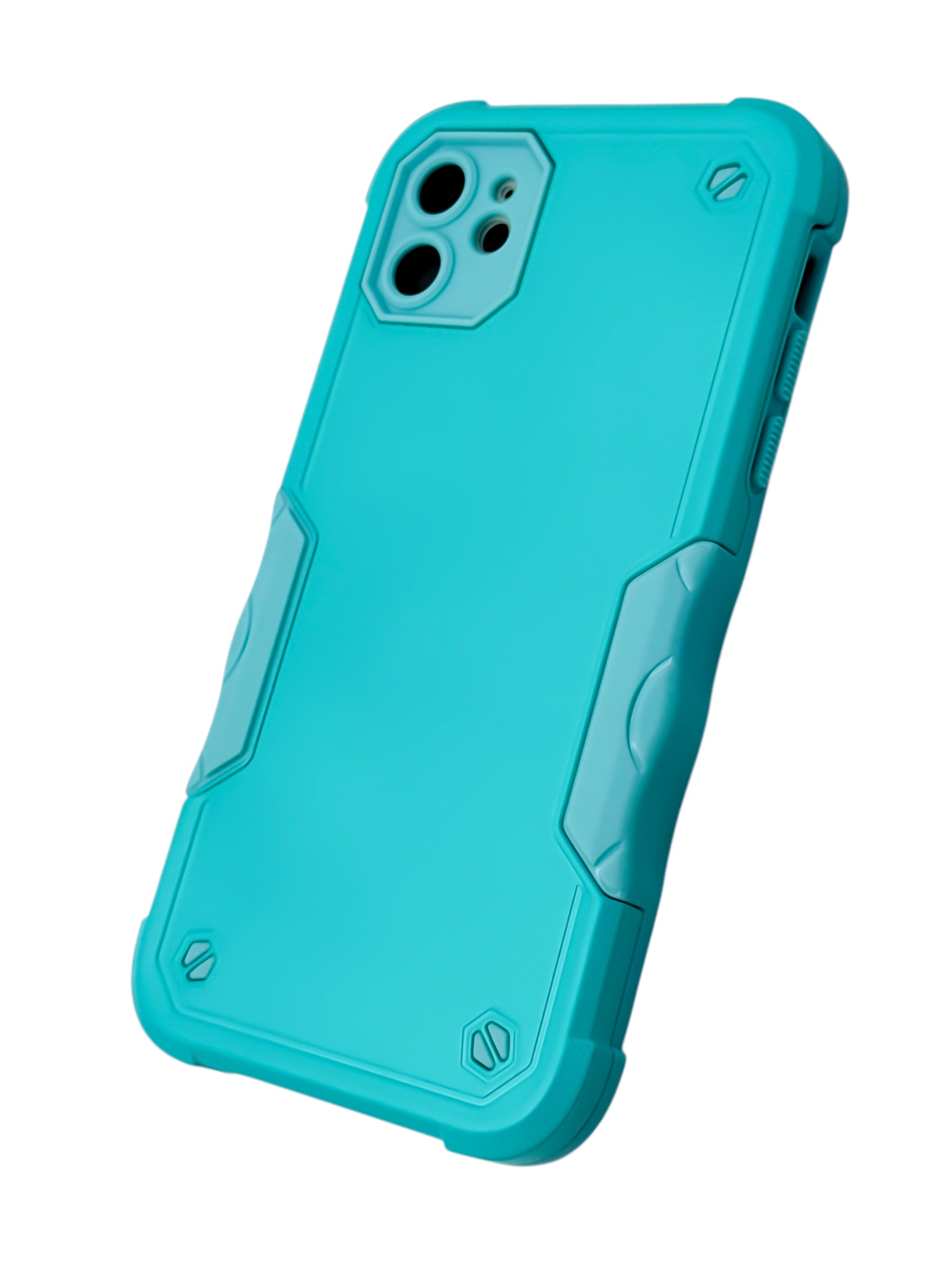 Funda para iPhone 11 normal (6.1) Uso rudo con protección de cámara y agarre ergonómico color menta