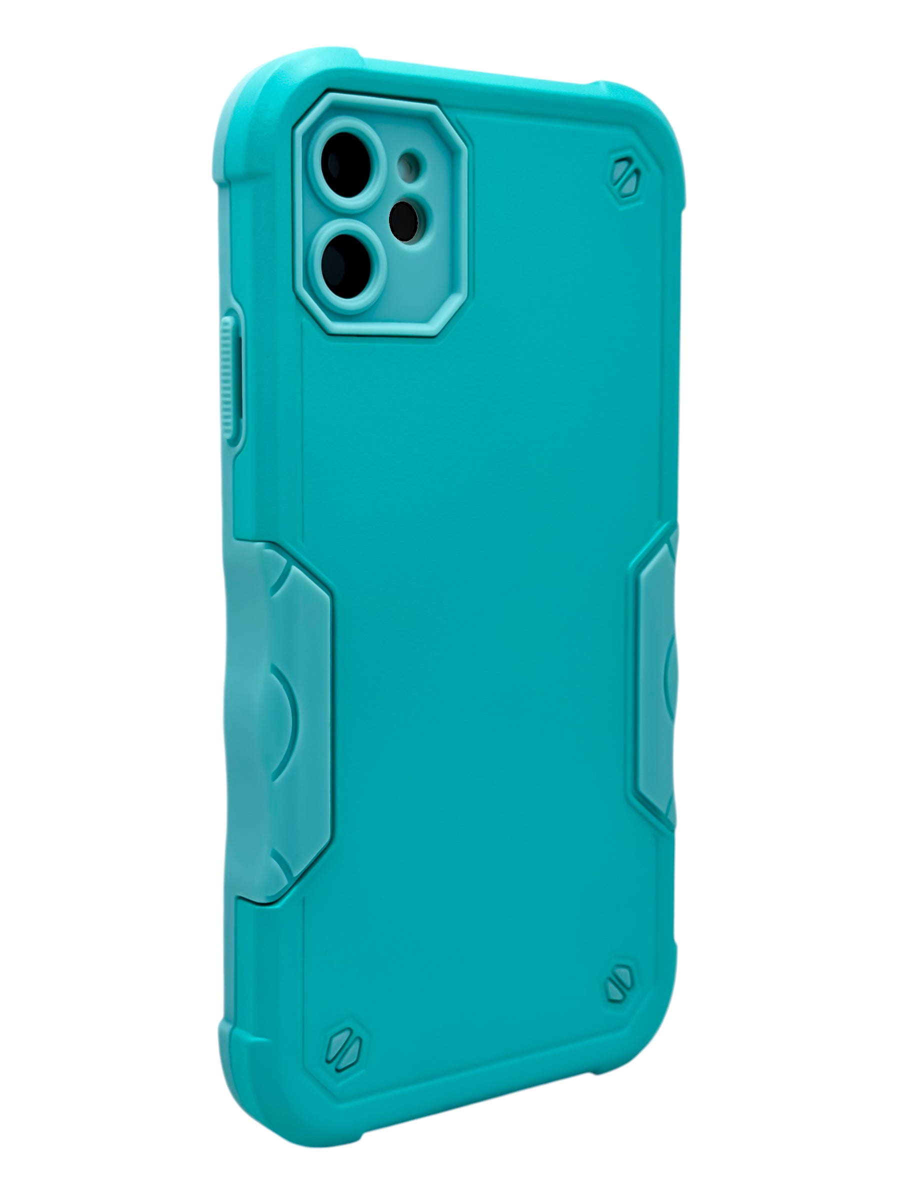Funda para iPhone 11 normal (6.1) Uso rudo con protección de cámara y agarre ergonómico color menta