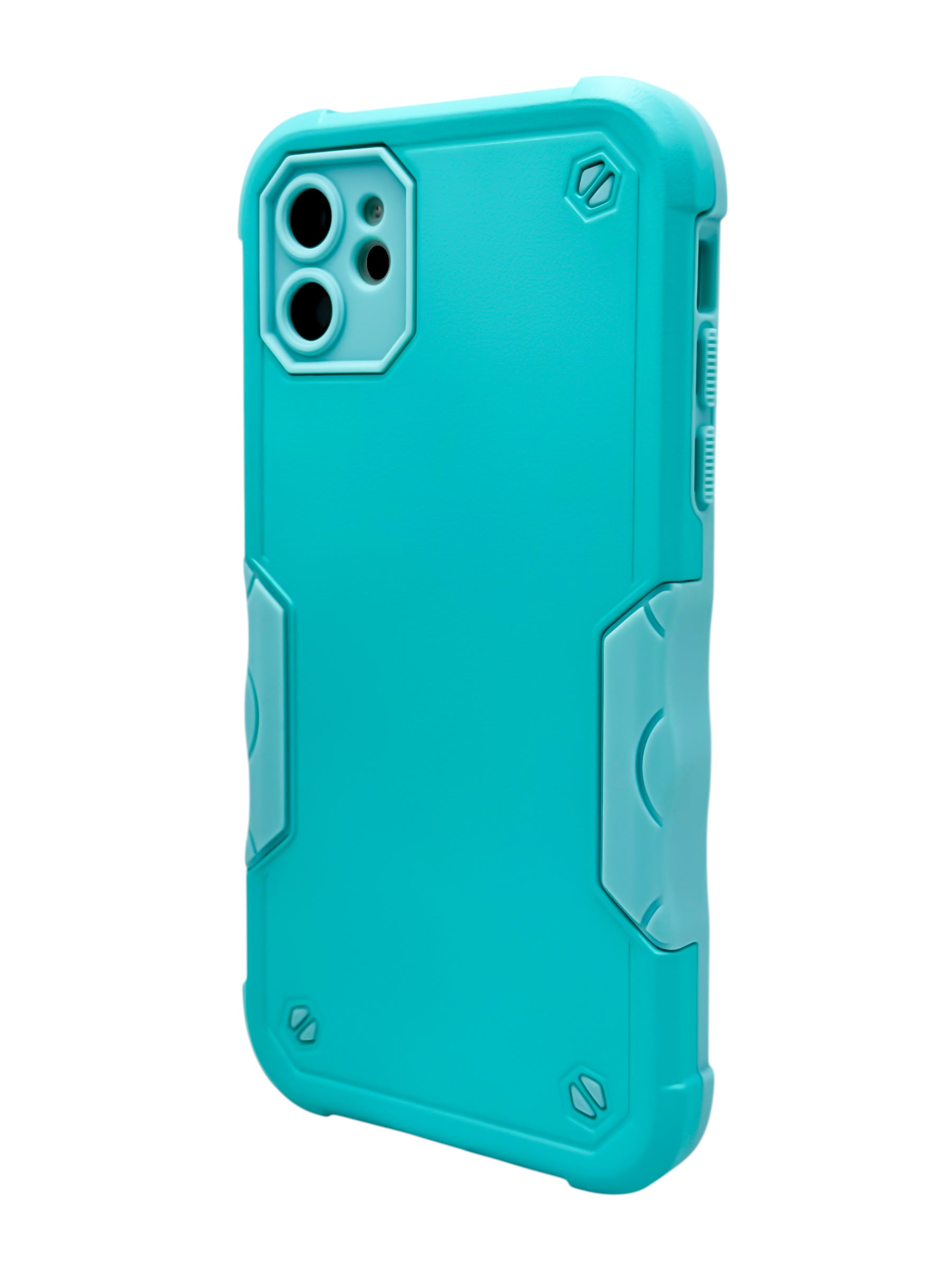 Funda para iPhone 11 normal (6.1) Uso rudo con protección de cámara y agarre ergonómico color menta