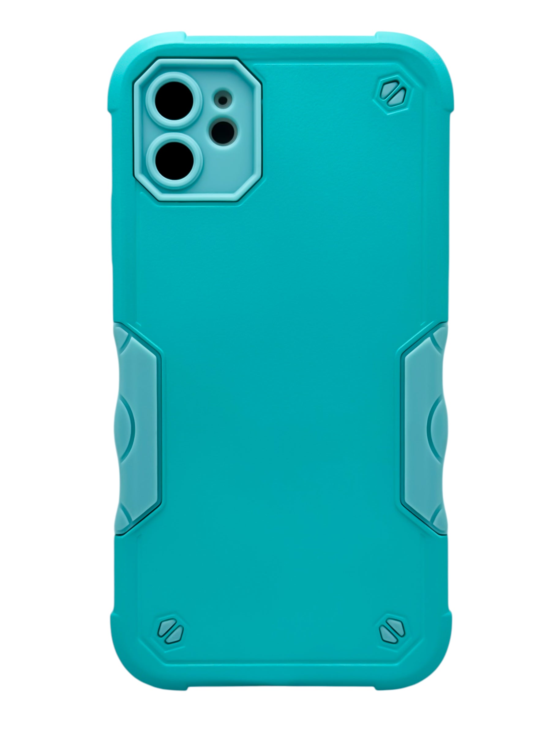 Funda para iPhone 11 normal (6.1) Uso rudo con protección de cámara y agarre ergonómico color menta