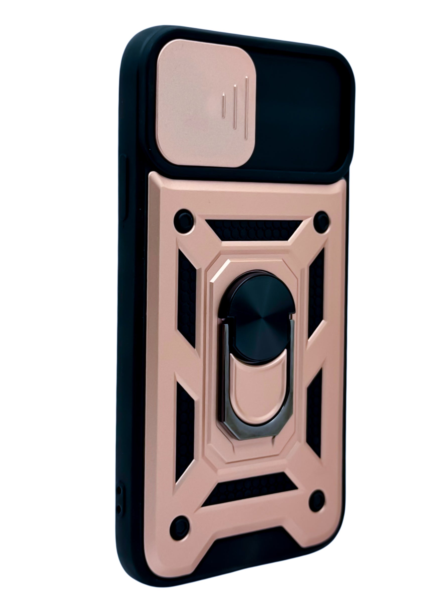 Funda Para iPhone 11 normal (6.1) rigida con doble proteccion en area de camaras y anillo Rosa