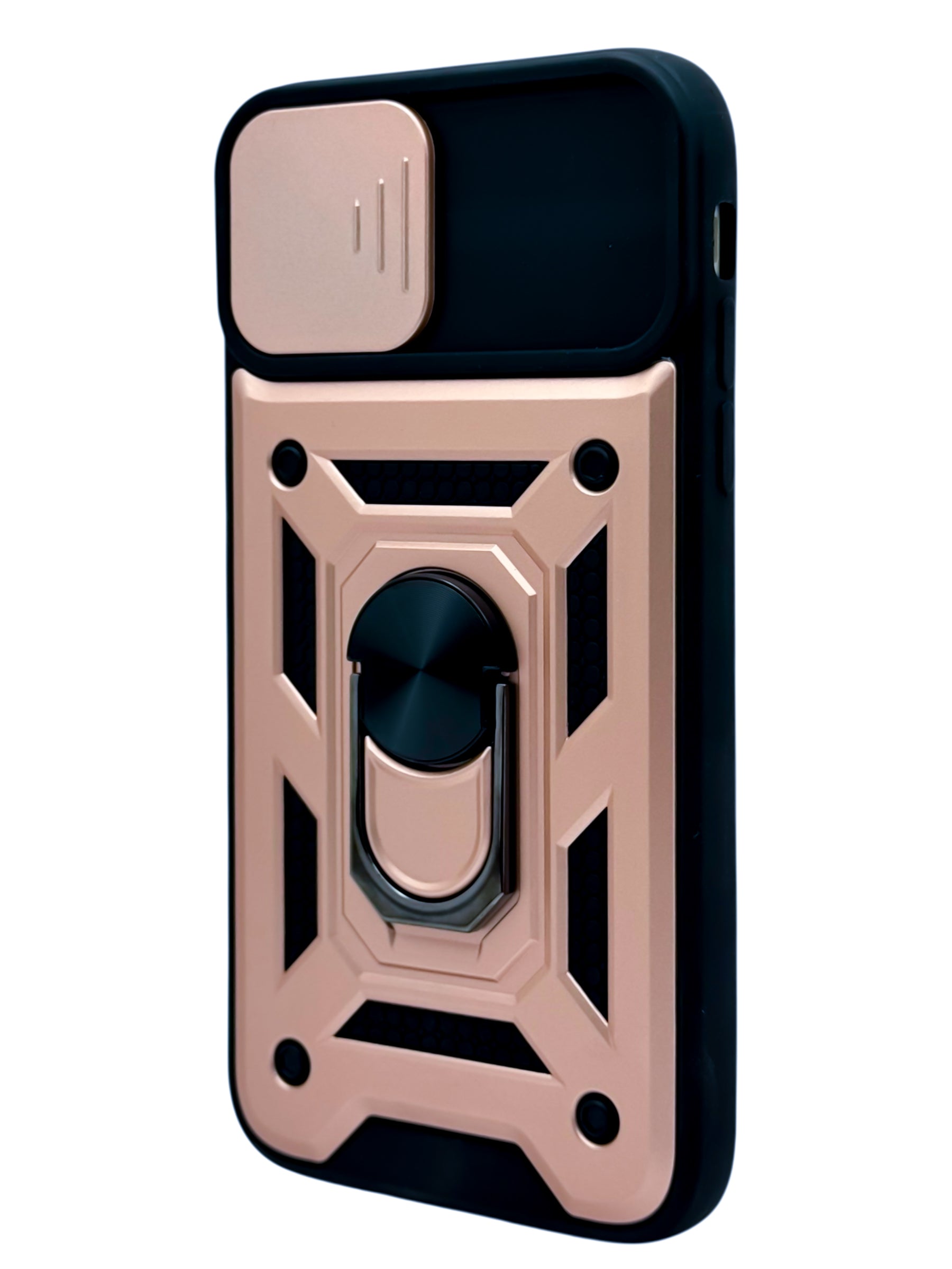 Funda Para iPhone 11 normal (6.1) rigida con doble proteccion en area de camaras y anillo Rosa