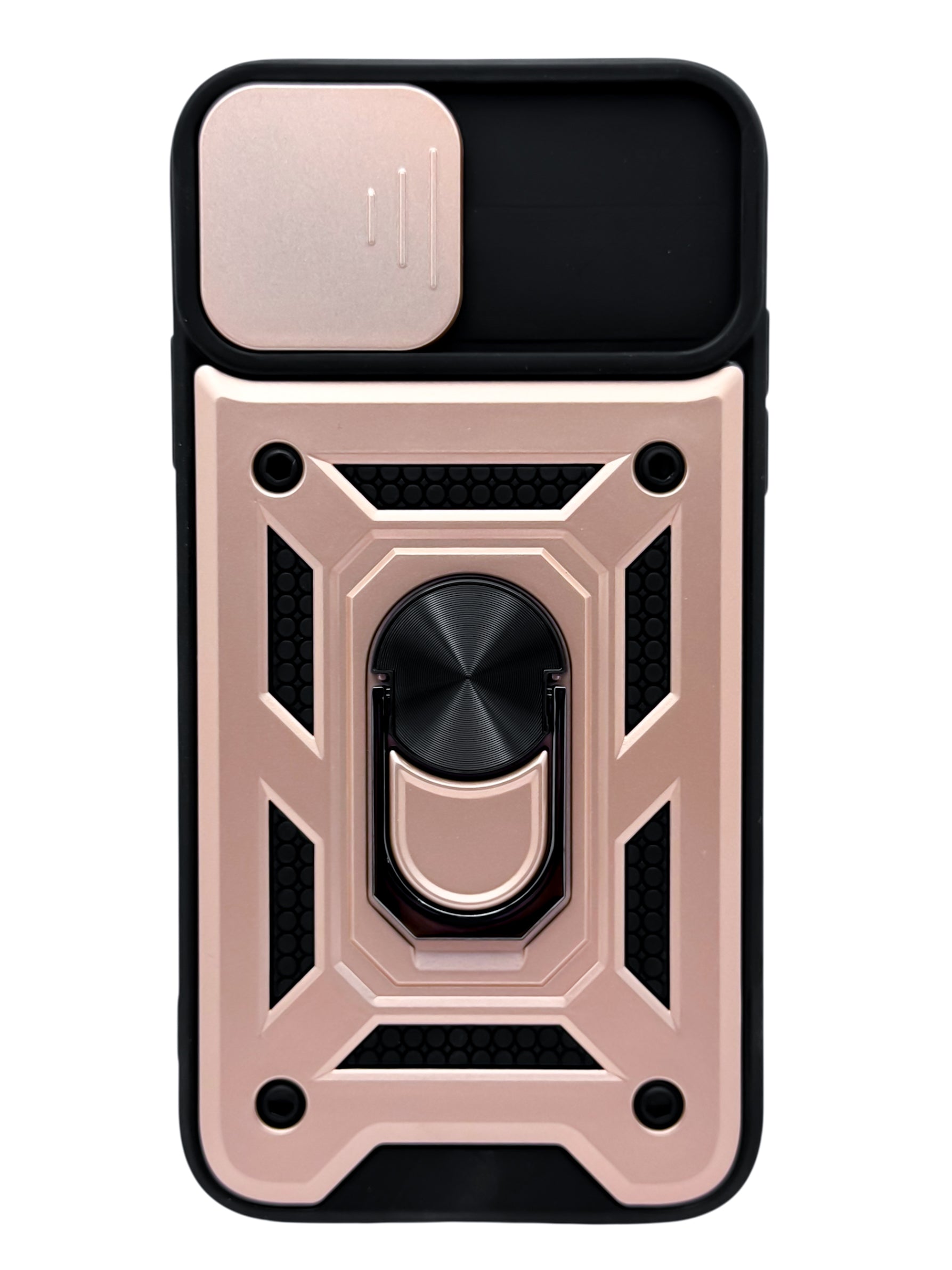 Funda Para iPhone 11 normal (6.1) rigida con doble proteccion en area de camaras y anillo Rosa