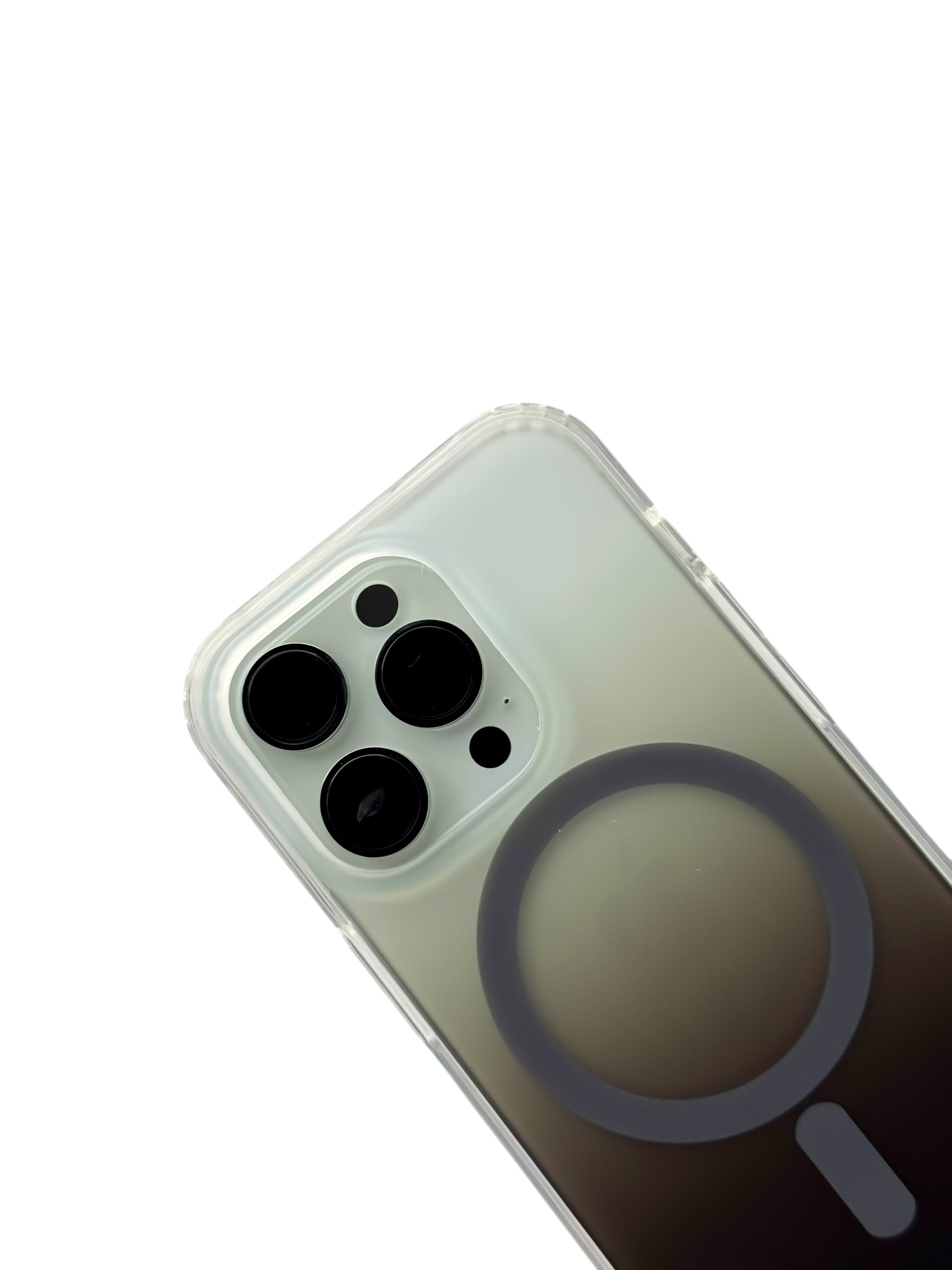 Funda para iPhone 13 PRO (6.1) Rigida con aro magsafe degradada Cafe oscuro