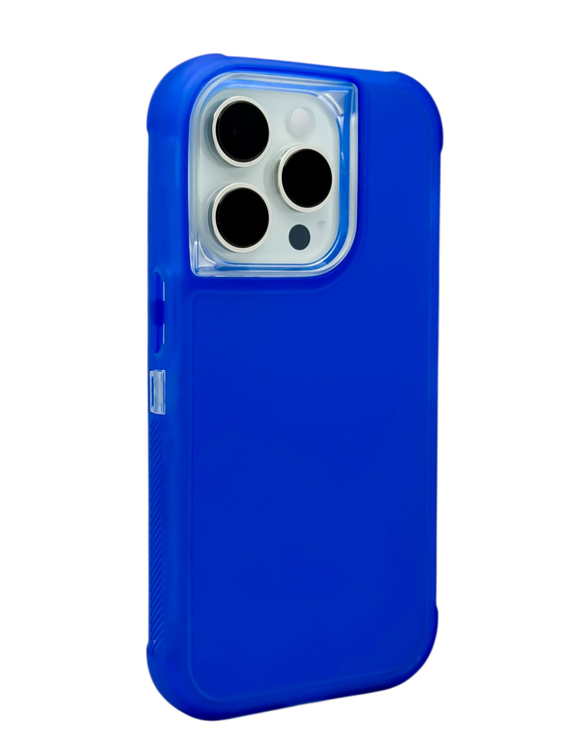 Funda para iPhone 13 PRO (6.1) uso rudo 3 en 1 con marco frontal color azul