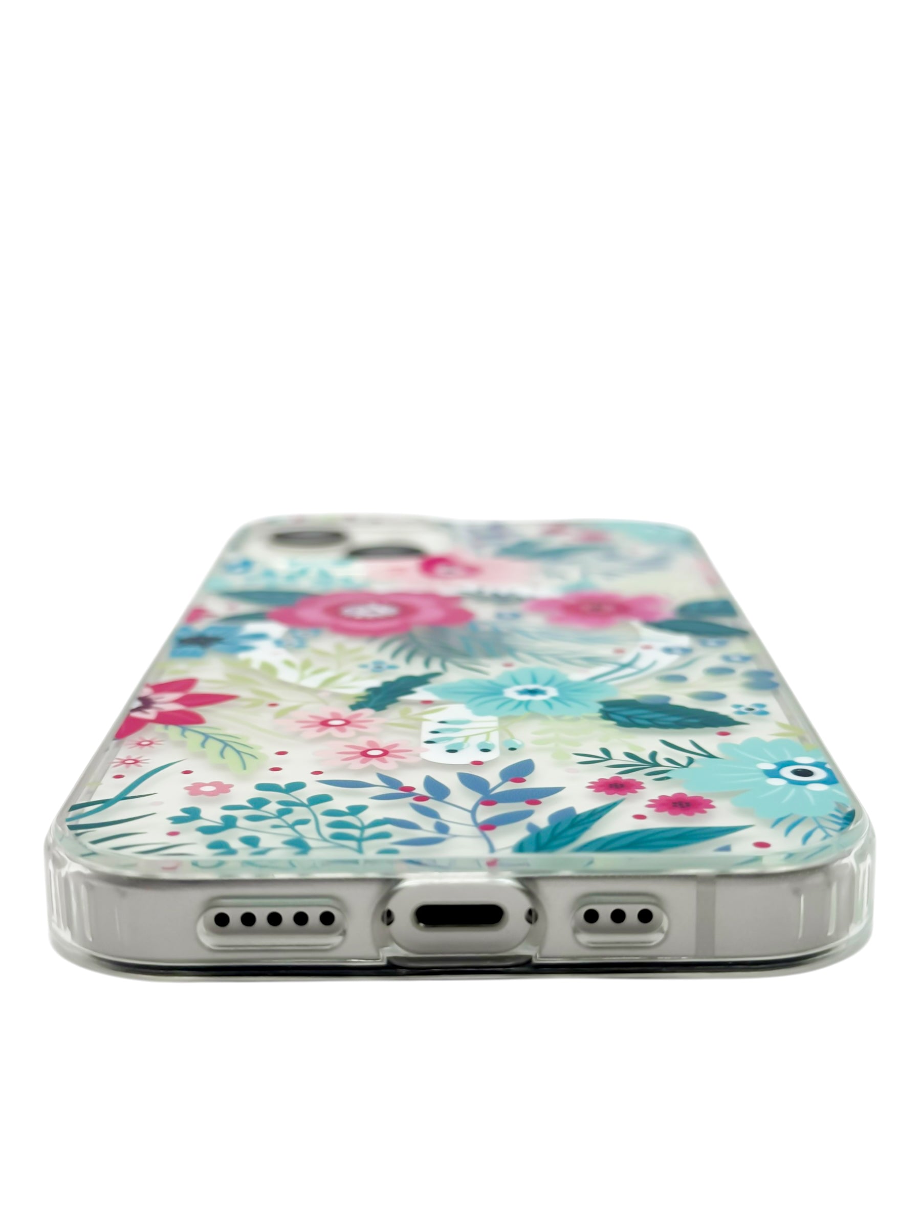 Funda para iPhone 14 normal (6.1) con Magsafe diseño Flores de colores