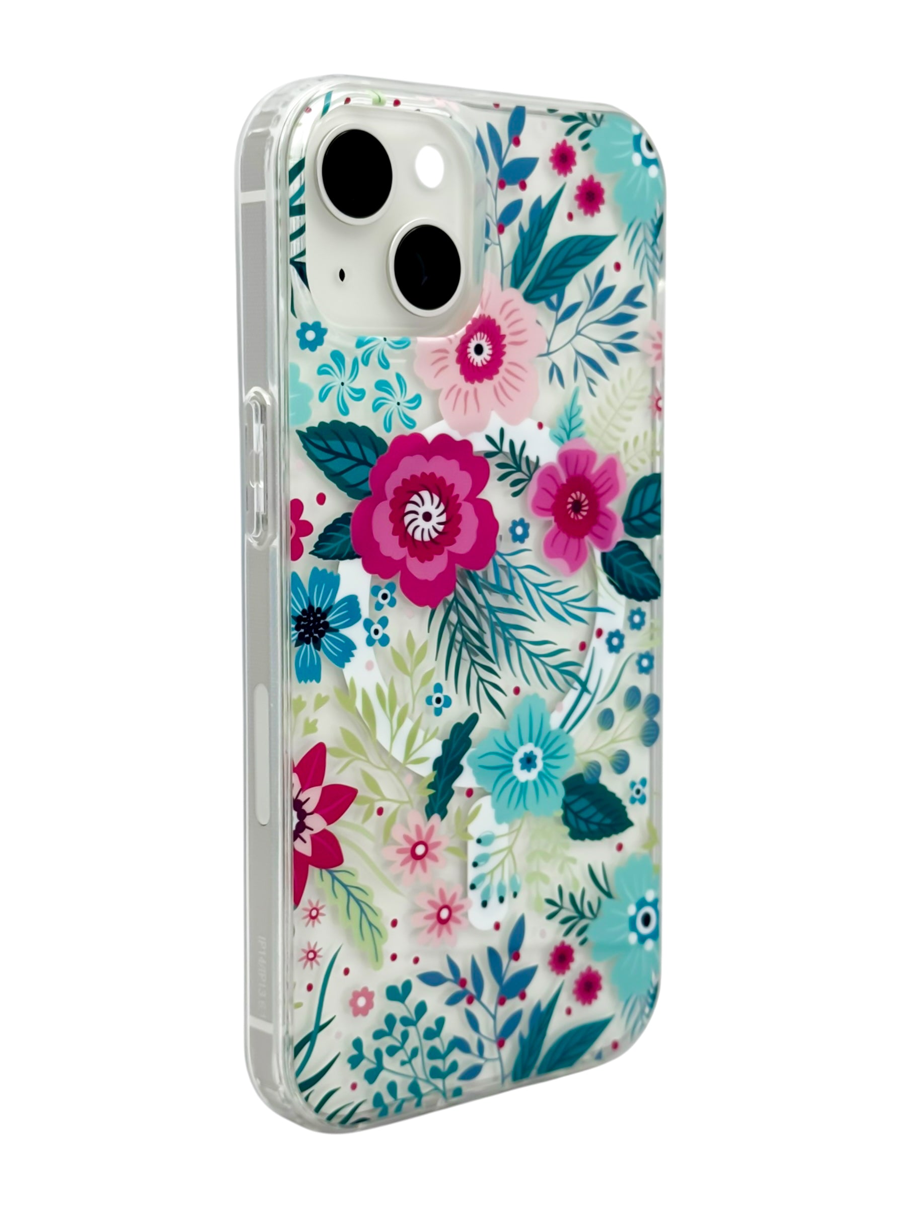 Funda para iPhone 14 normal (6.1) con Magsafe diseño Flores de colores