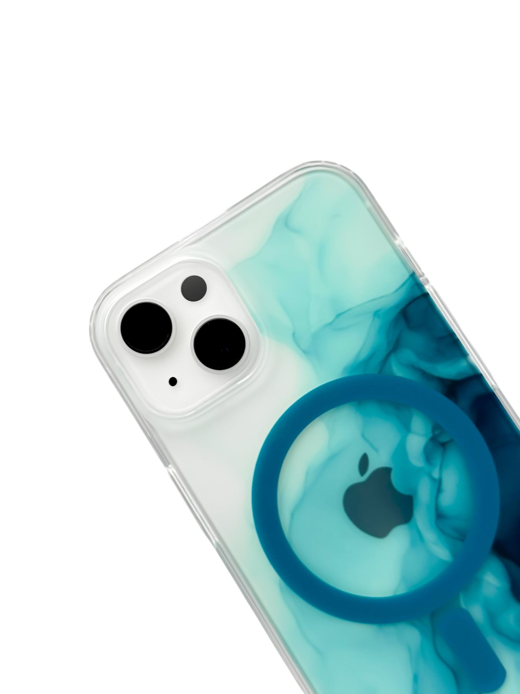Funda para iPhone 15 normal (6.1) con Magsafe diseño Humo azul