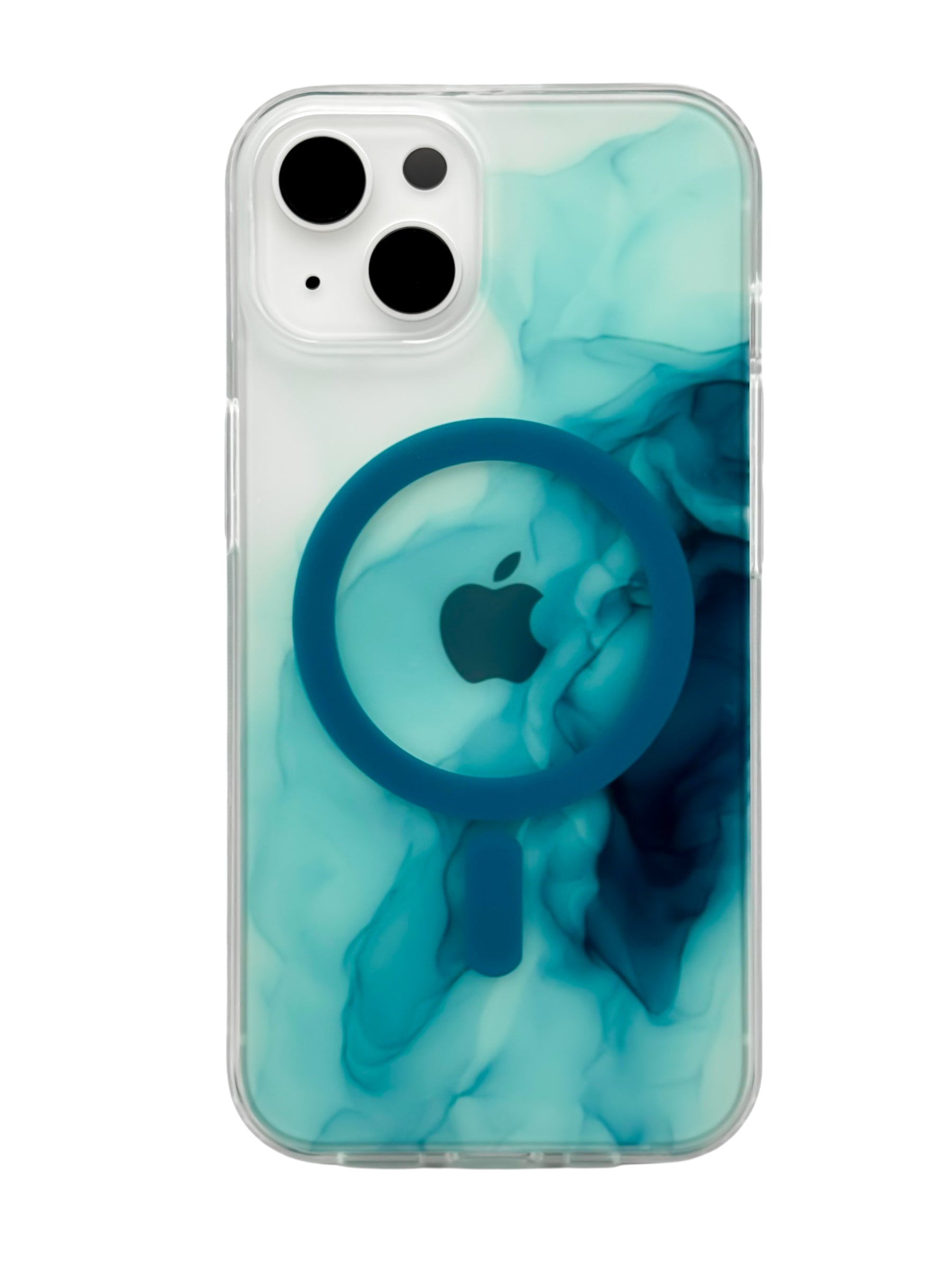 Funda para iPhone 15 normal (6.1) con Magsafe diseño Humo azul
