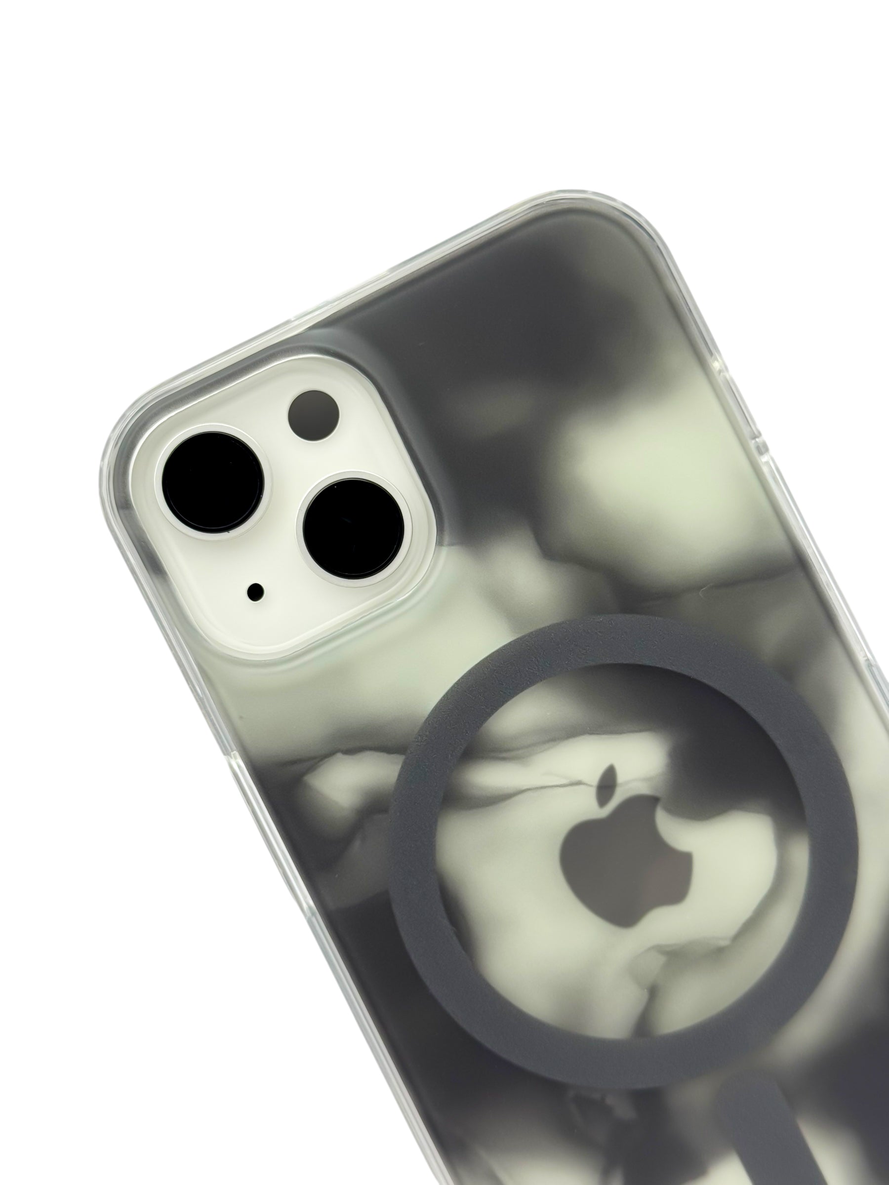 Funda para iPhone 15 normal (6.1) con Magsafe diseño Humo negro