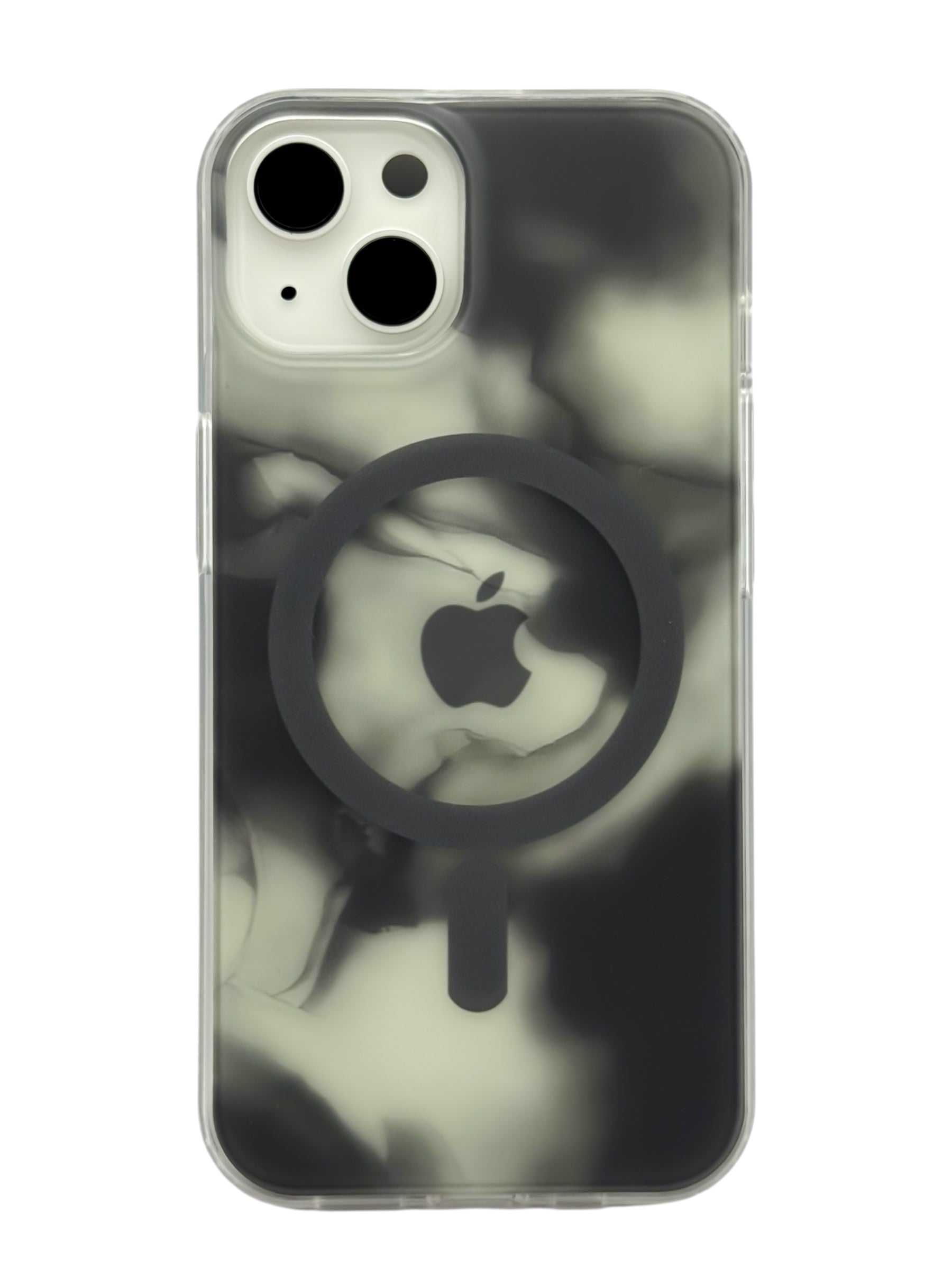 Funda para iPhone 15 normal (6.1) con Magsafe diseño Humo negro