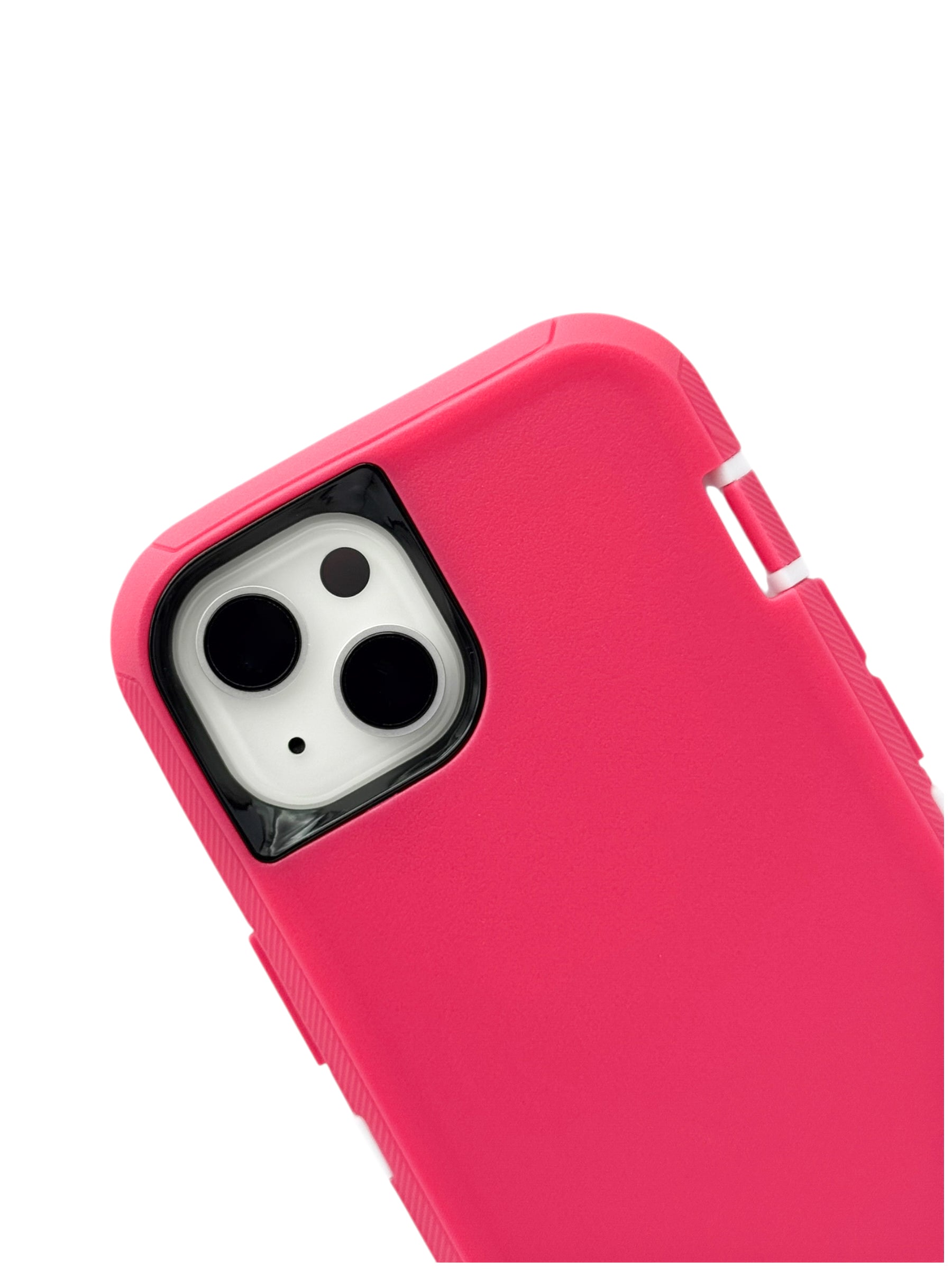 Funda para iPhone 13 normal (6.1) uso rudo extremo 3 en 1 color rosa