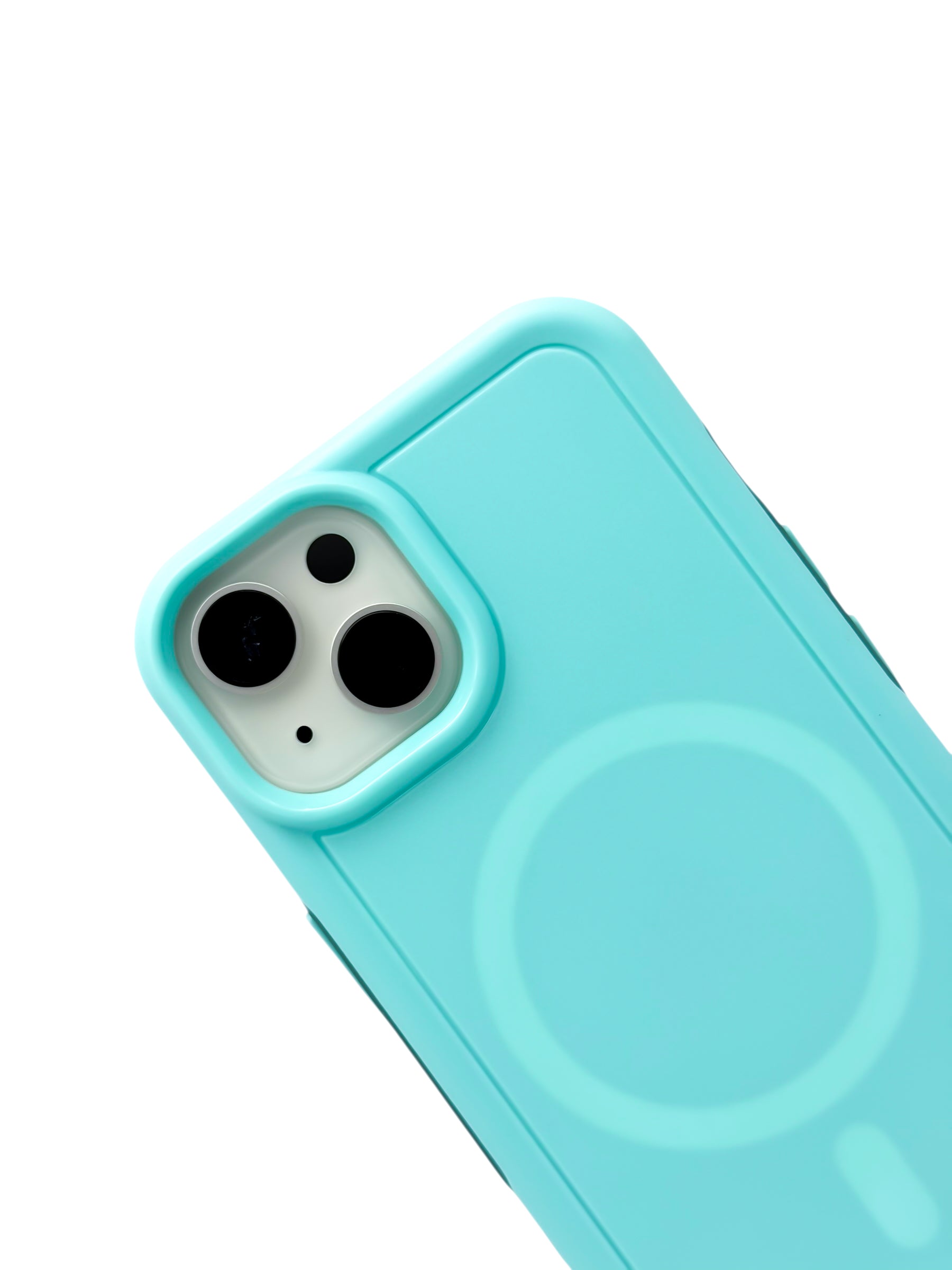 Funda para iPhone 15 normal (6.1) Rigida con aro magsafe Menta