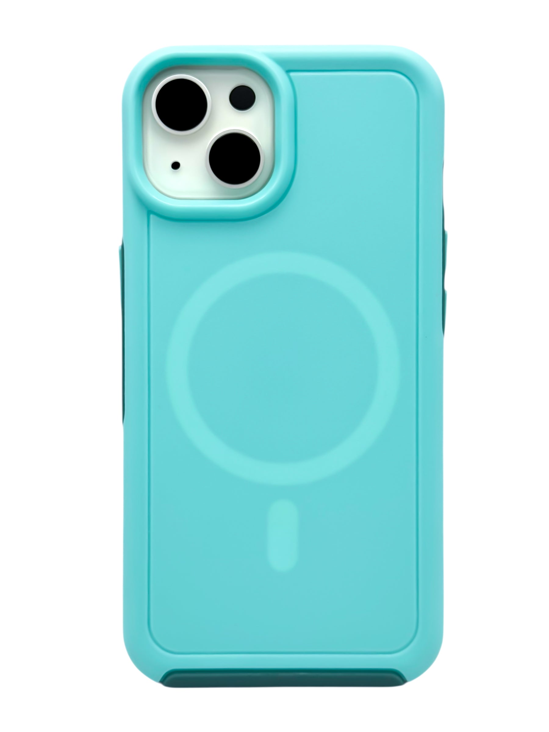 Funda para iPhone 15 normal (6.1) Rigida con aro magsafe Menta