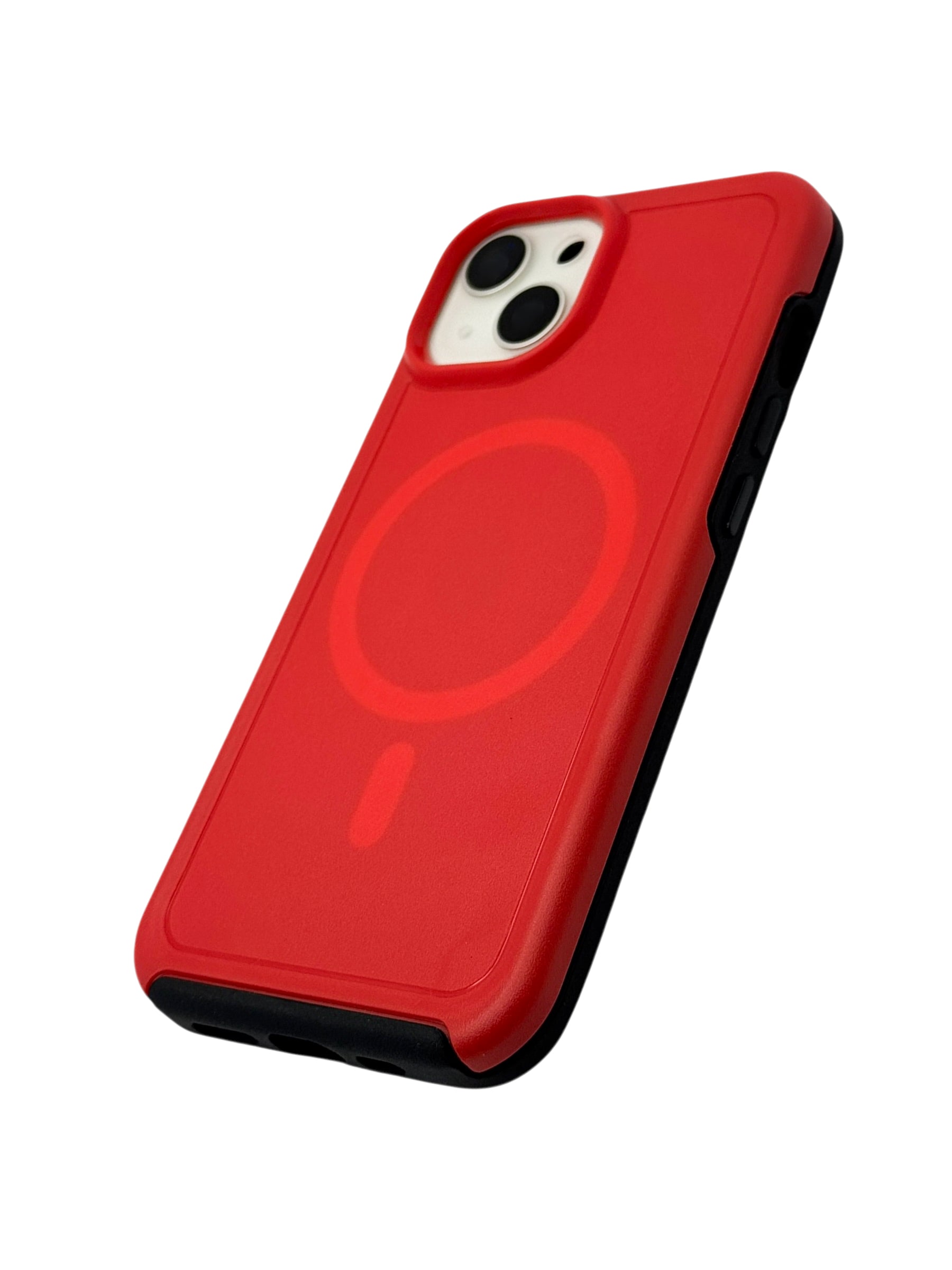Funda para iPhone 14 normal (6.1) Rigida con aro magsafe roja