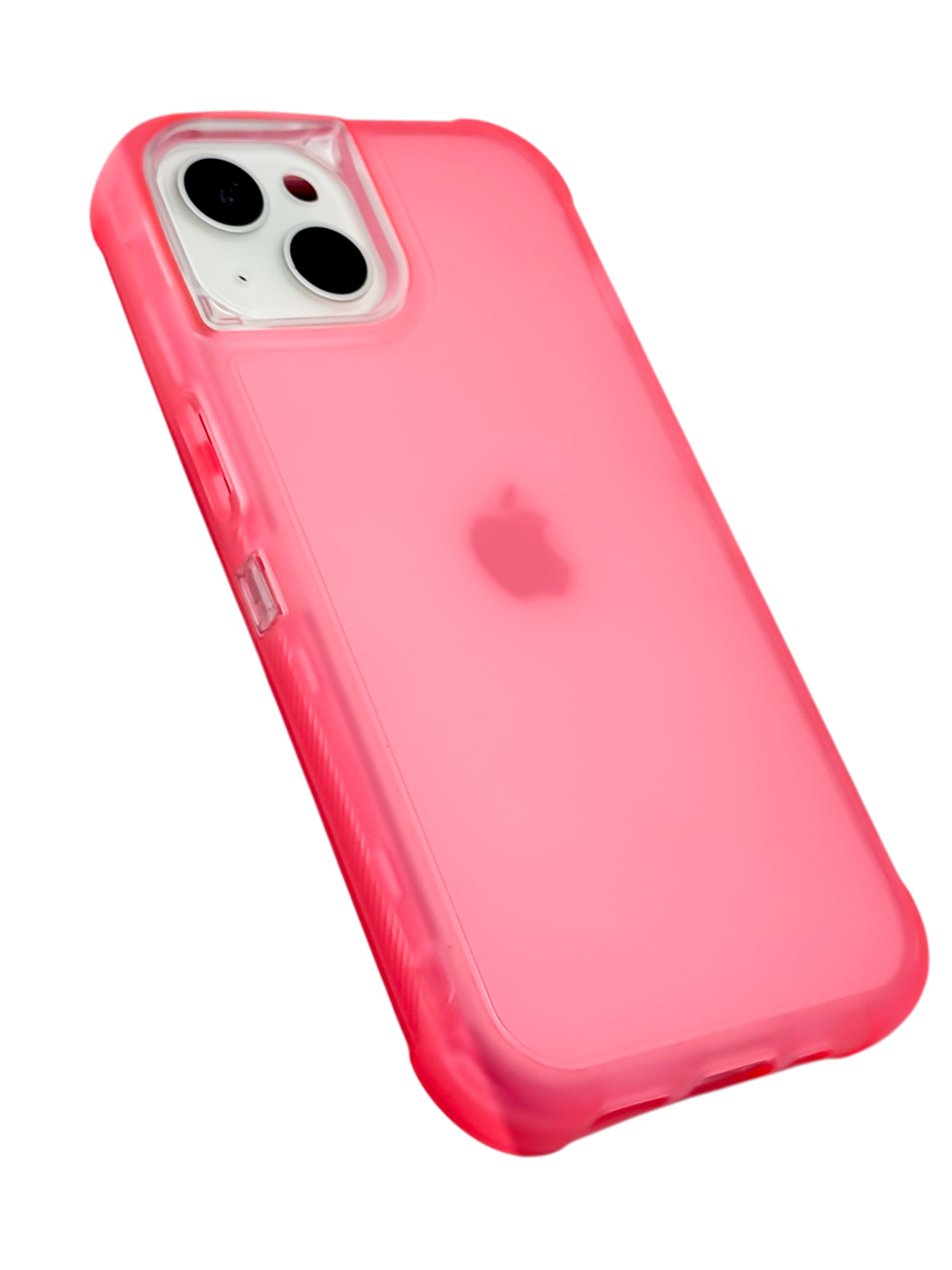 Funda para iPhone 13 normal (6.1) de uso rudo 3 en 1 color neon rosa